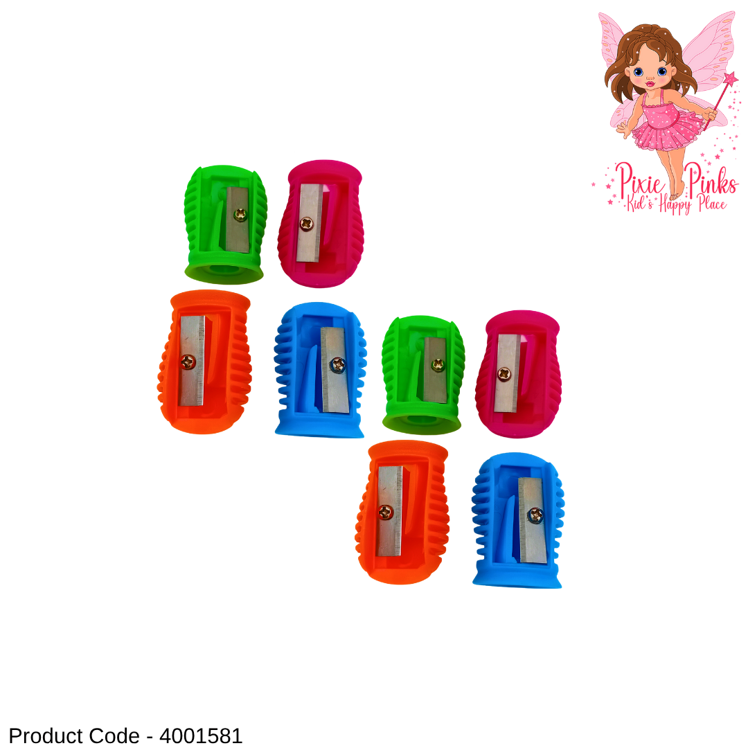 PixiePinks Colorful Grip Sharpener ā 1pc Durable & Easy-to-Use Pencil Sharpener for Kids