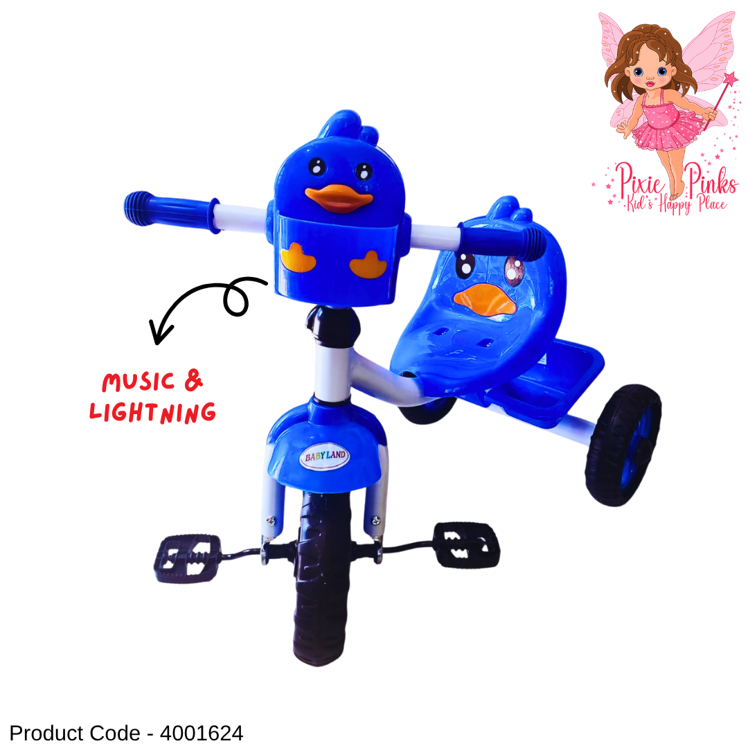 π¦ Ducky Tricycle for Kids with Music & Lights β Ride-On Cart in Yellow, Pink & Blue β¨π²