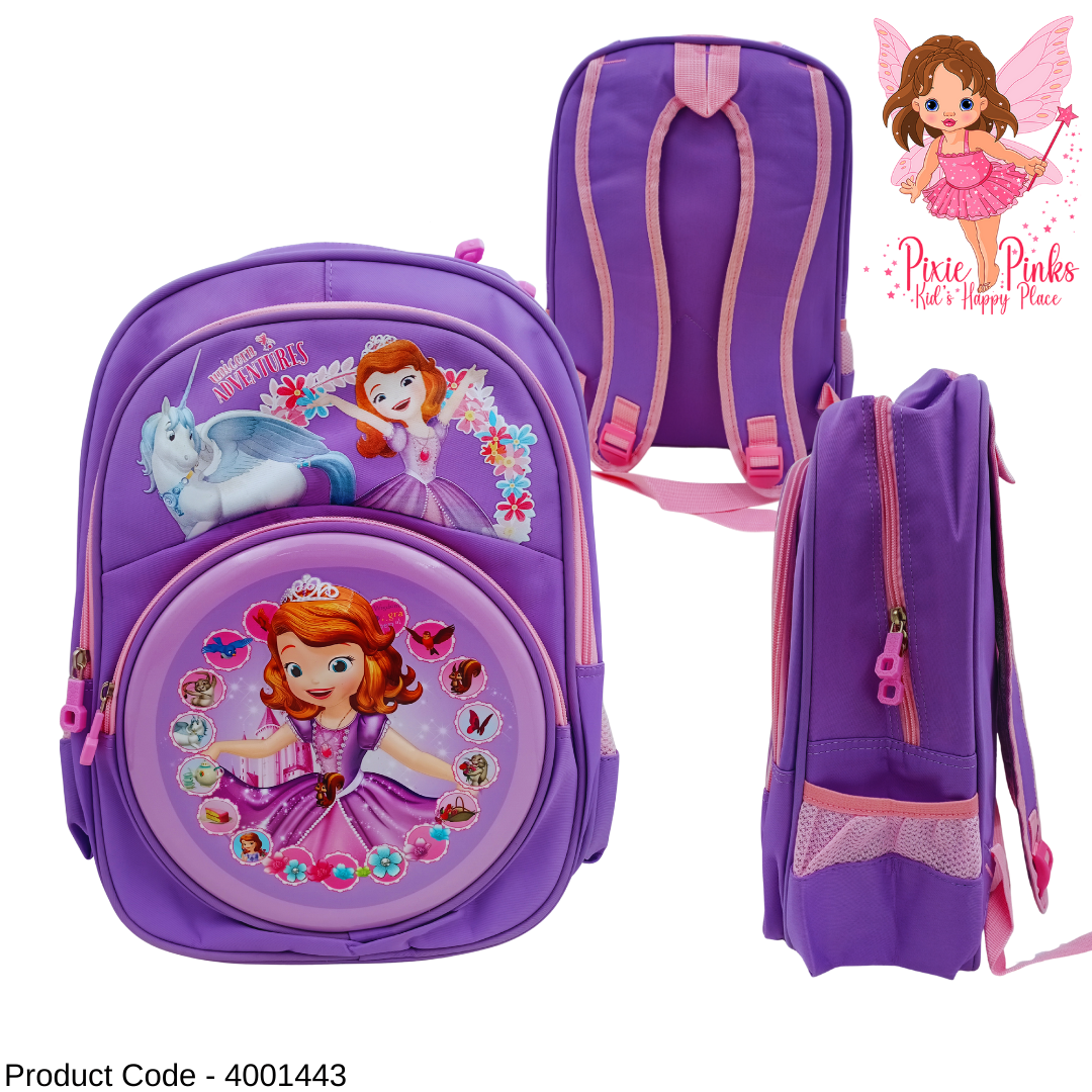 π Princess Sofia Kids School Backpack β Stylish & Spacious Bag for Girls (Grade 2β5) π