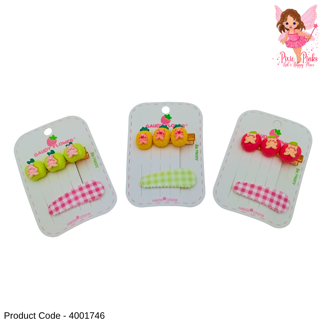 2-in-1 Cute Hair Clips Set for Girls | Fancy & Colorful Kids Hair Accessories