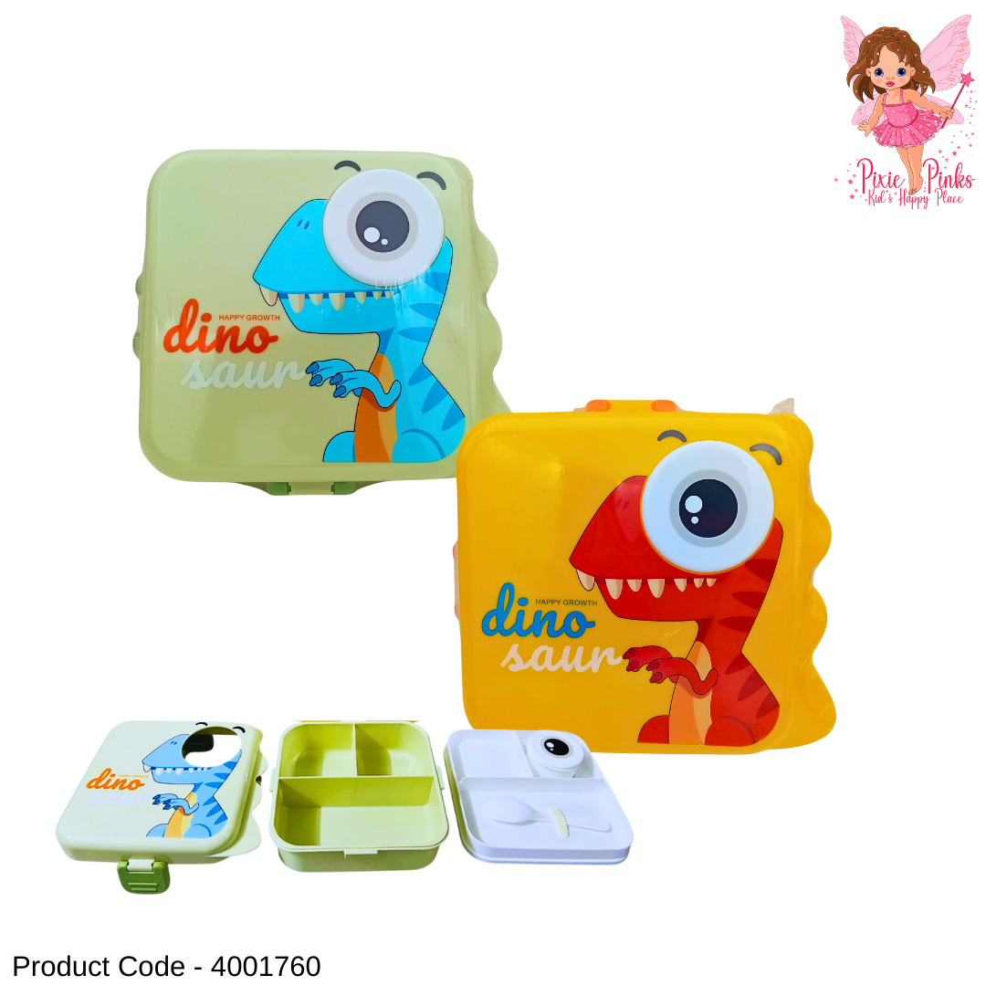 Dino Lunch Box for Kids | Leak-Proof BPA-Free 4-Compartment Bento Box | Cute Dinosaur Food Container