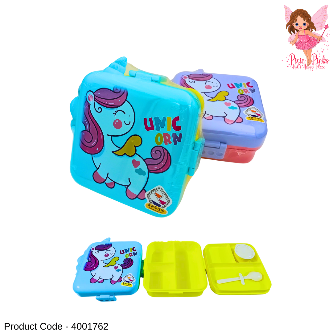 Unicorn Lunch Box for Kids | Leak-Proof BPA-Free Multi-Compartment Bento Box | Cute Cartoon Food Container