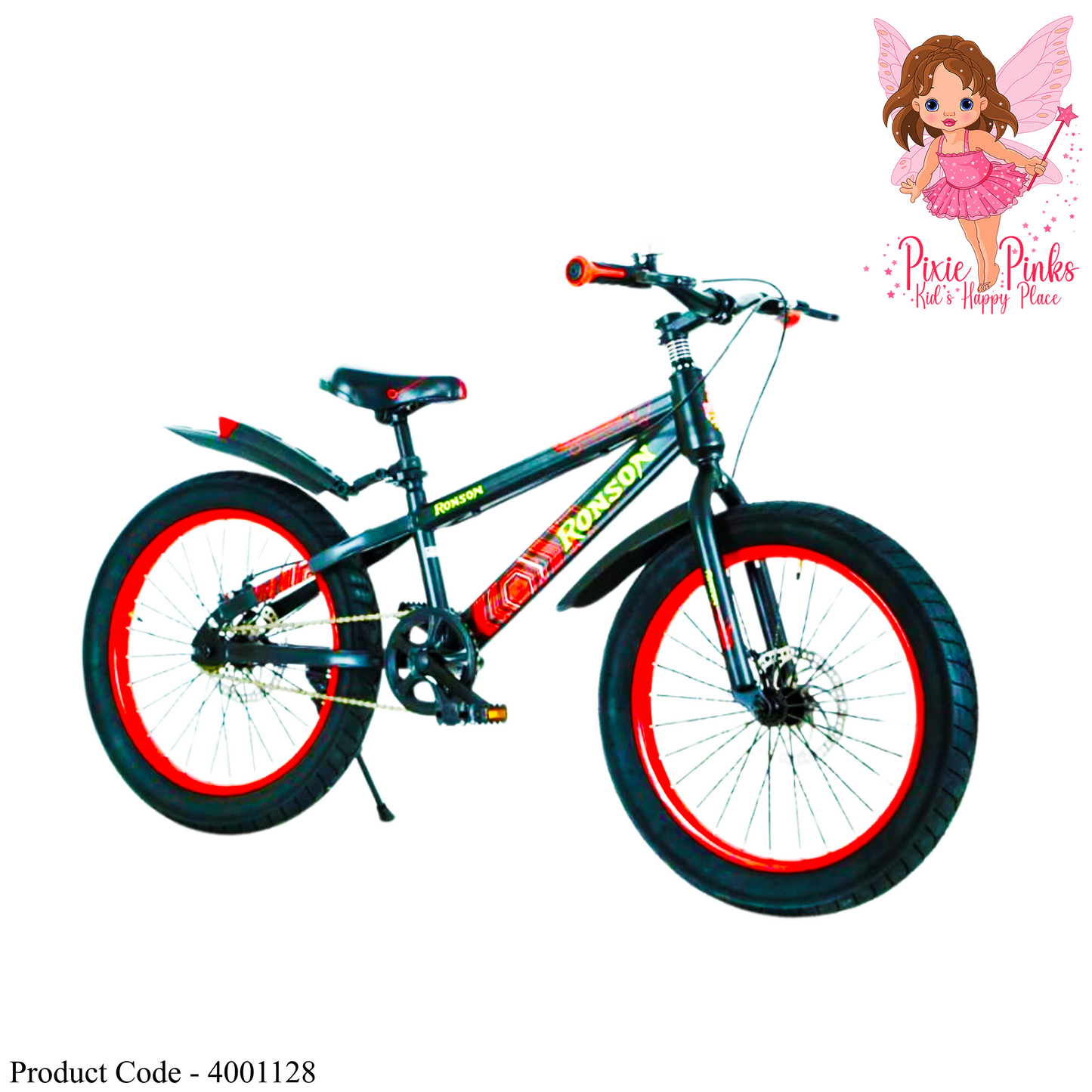 Pixie Pinks Ronson Double Disk Orange Rim Kids' Mountain Bike – 20-Inch Wheels