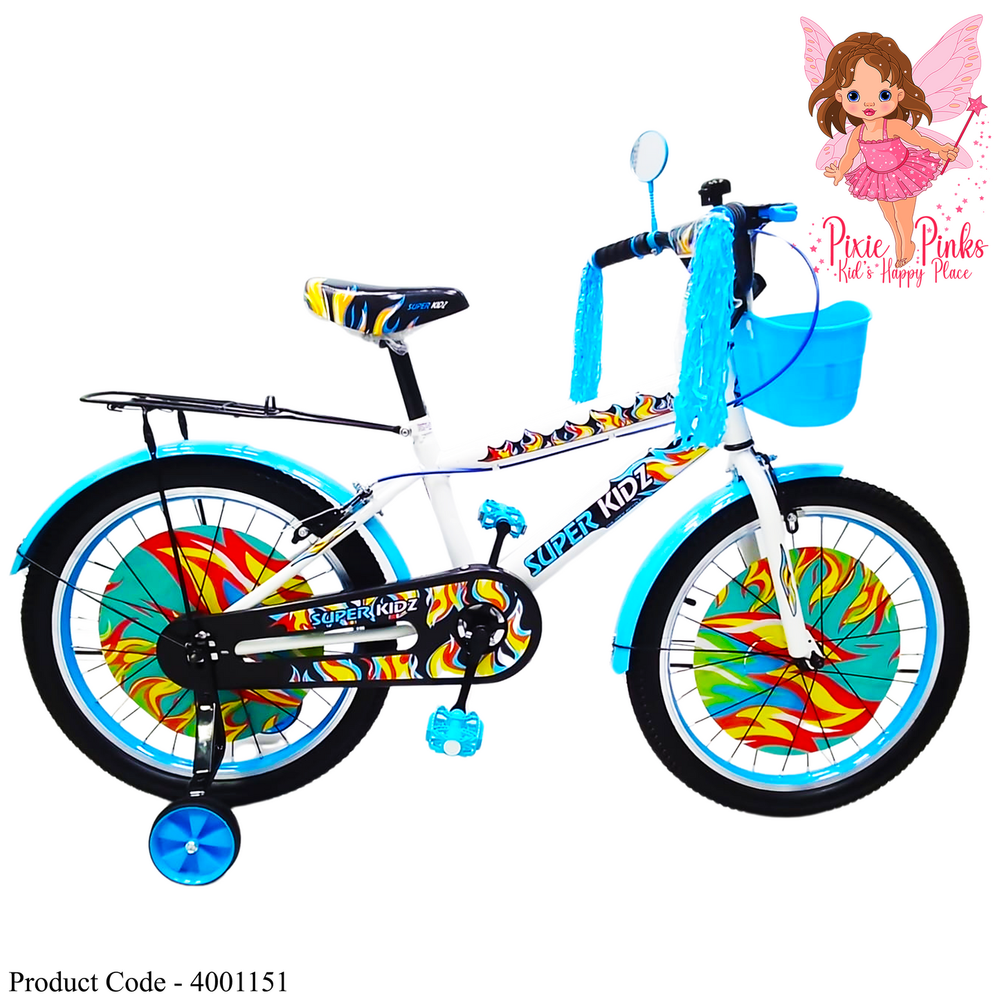 Super Kidz Flame Bicycle - Blue