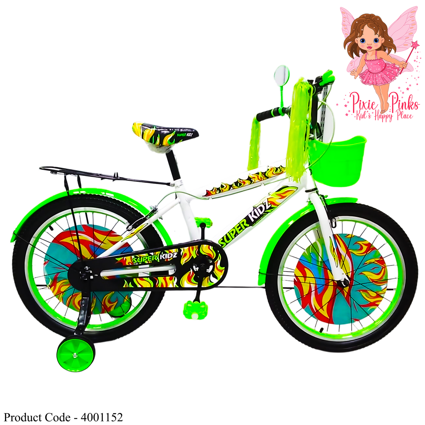 Super Kidz Flame Bicycle - Green
