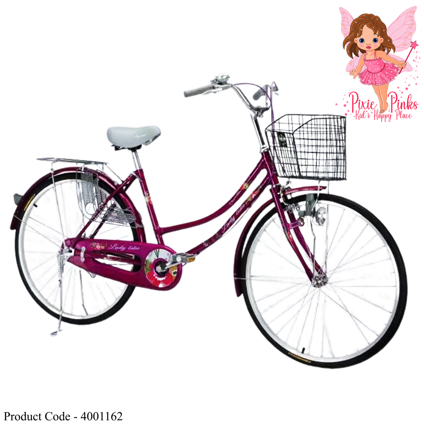 Pixiepinks Stylish Ladies Bicycle with Premium Features 26-inches wheel