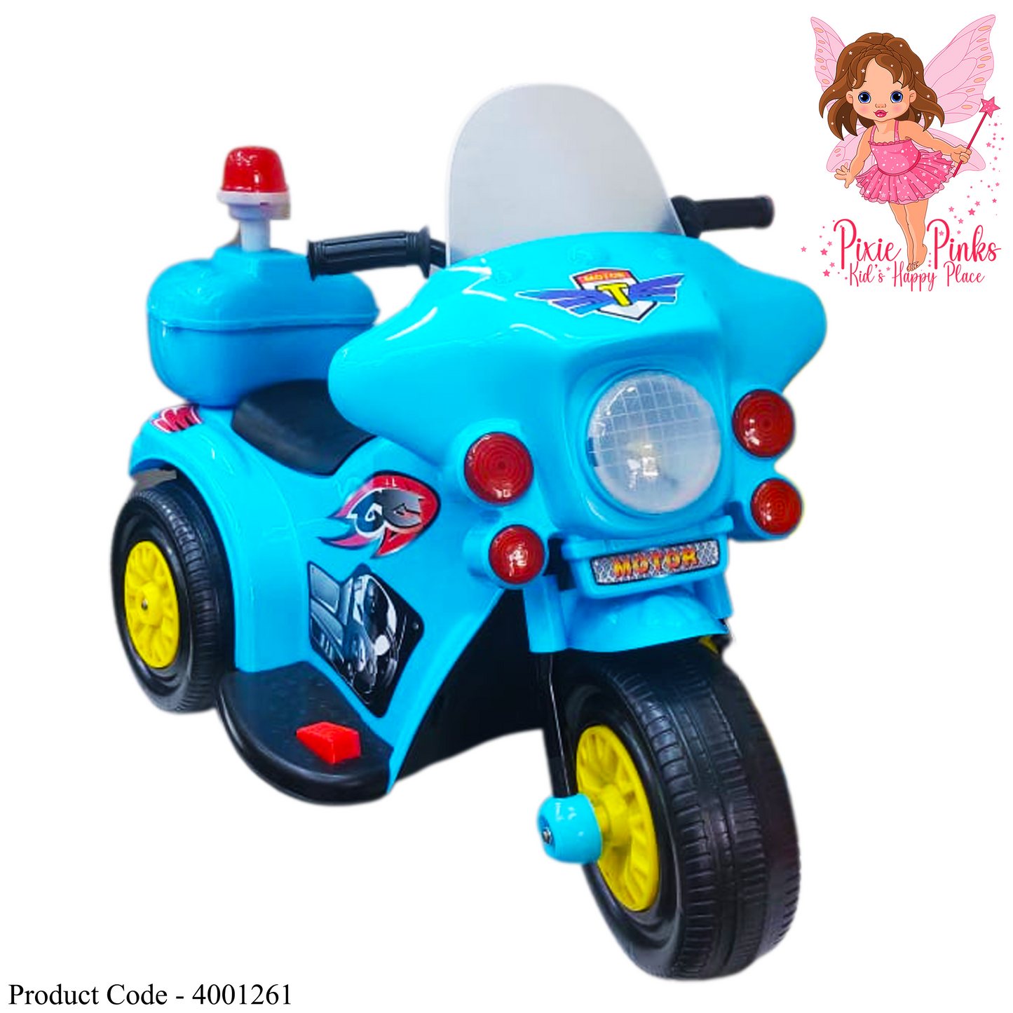 Pixie Pinks Electric Police Motorcycle – Blue Patrol Rider