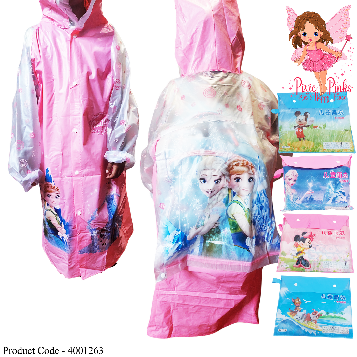 Frozen-Themed Kids Raincoat
