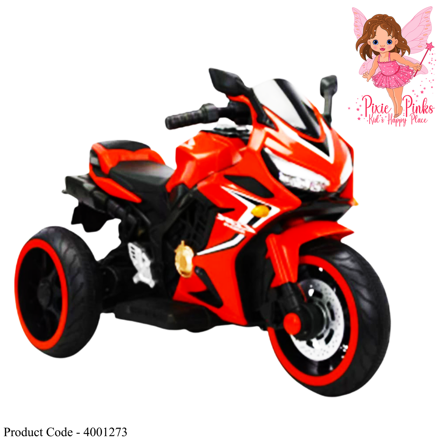 Red Ride-On Sports Electric Kids Motorcycle – Battery Powered | Pixie Pinks