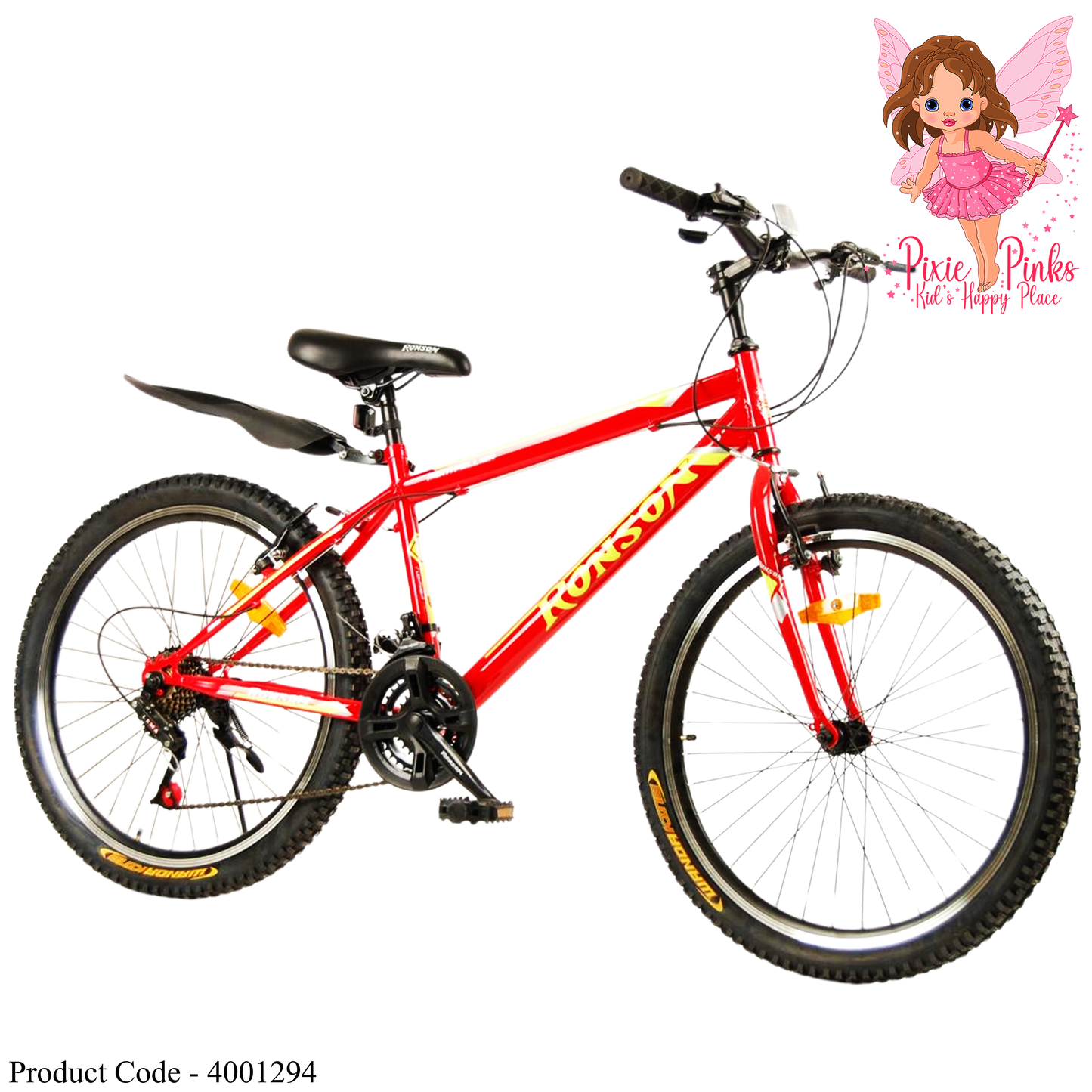 Ronson TrailBlazer MTB Bicycle – 24” & 26” | 6-Speed Gear | Red Mountain Bike for Teens