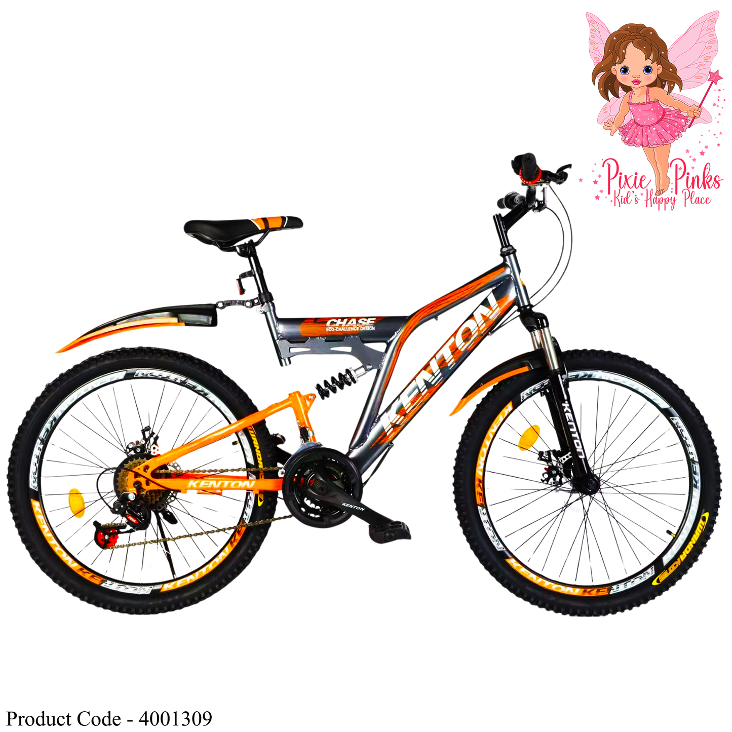 KENTON Chase 26" MTB Bicycle – Dual Suspension Mountain Bike for Teens & Adults