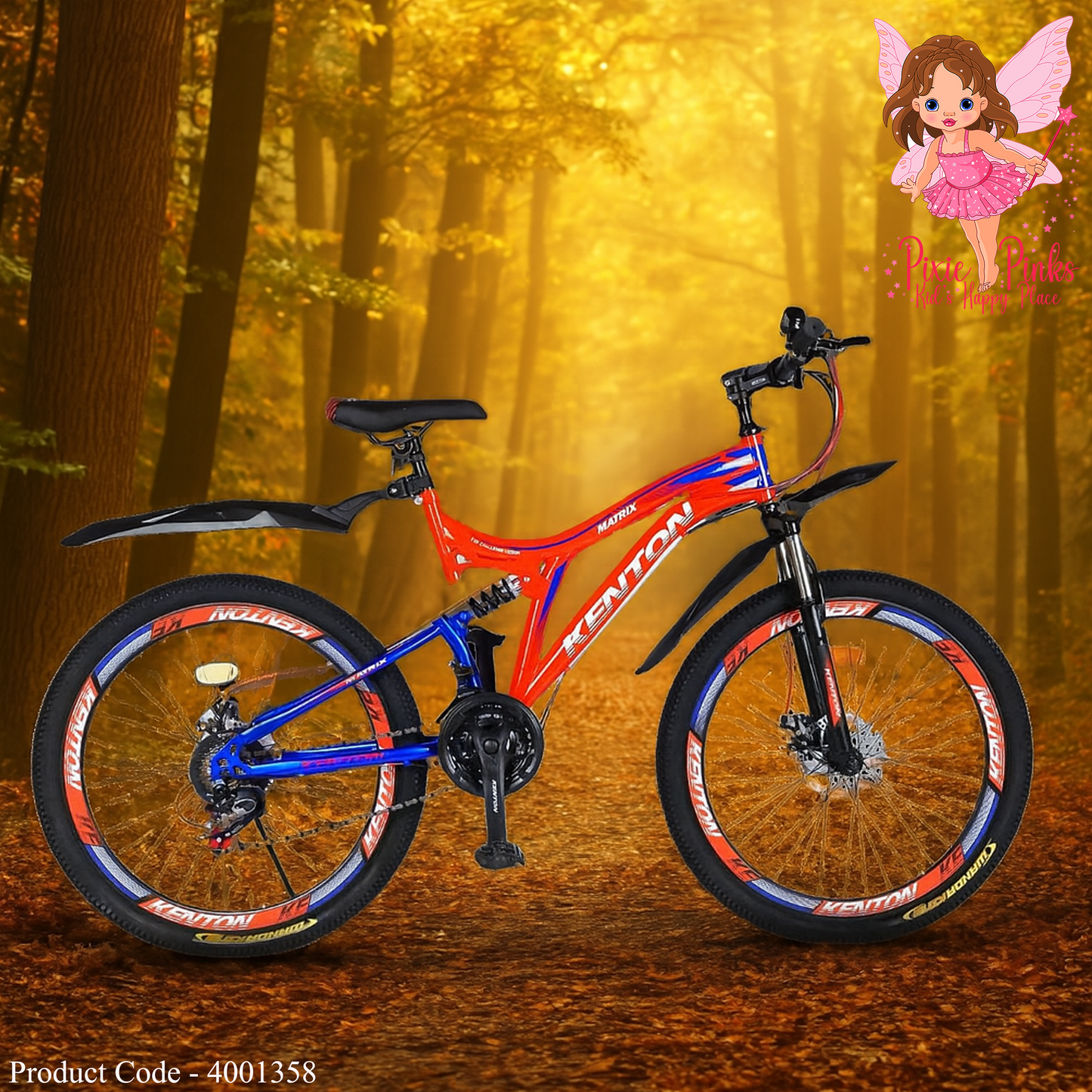 Kenton MATRIX 26" Mountain Bike – Red & Blue