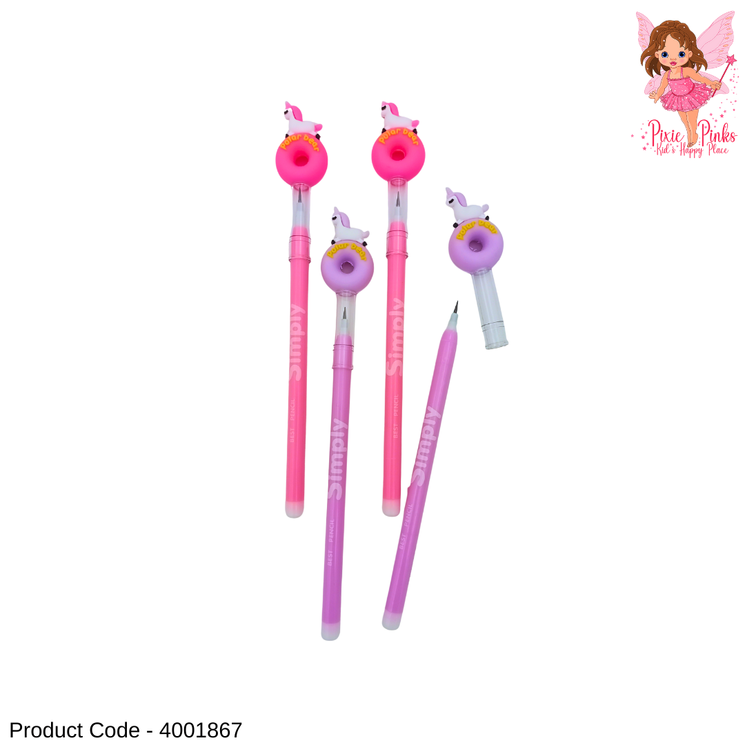 Unicorn Donut Interchangeable Pencil | Cute Cartoon Pencil for Kids & Students