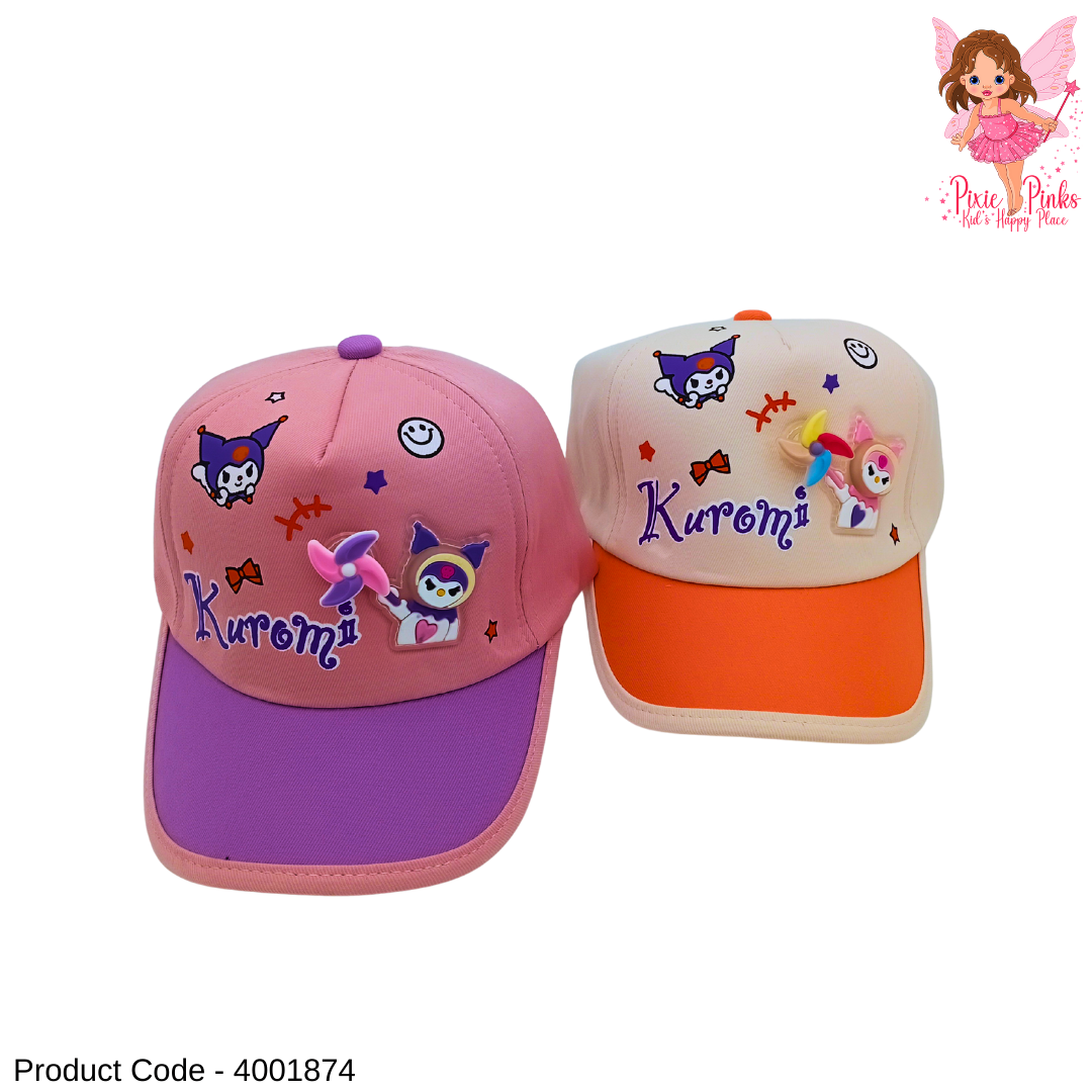 Kids Kuromi Lightning Cap | Cute Cartoon Adjustable Baseball Cap for Girls