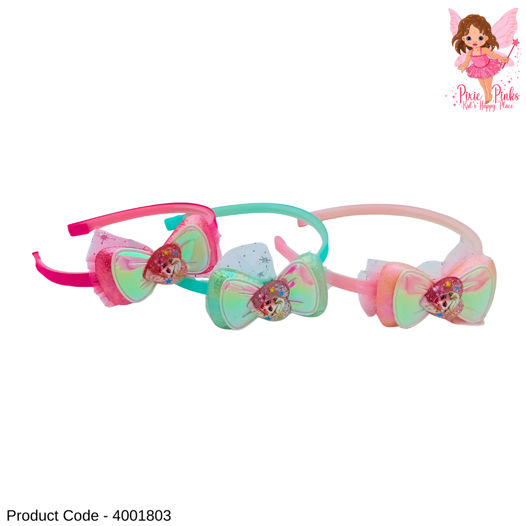 Magical Ice Princess Bow Headband for Girls | Sparkly Elsa-Inspired Hair Accessory