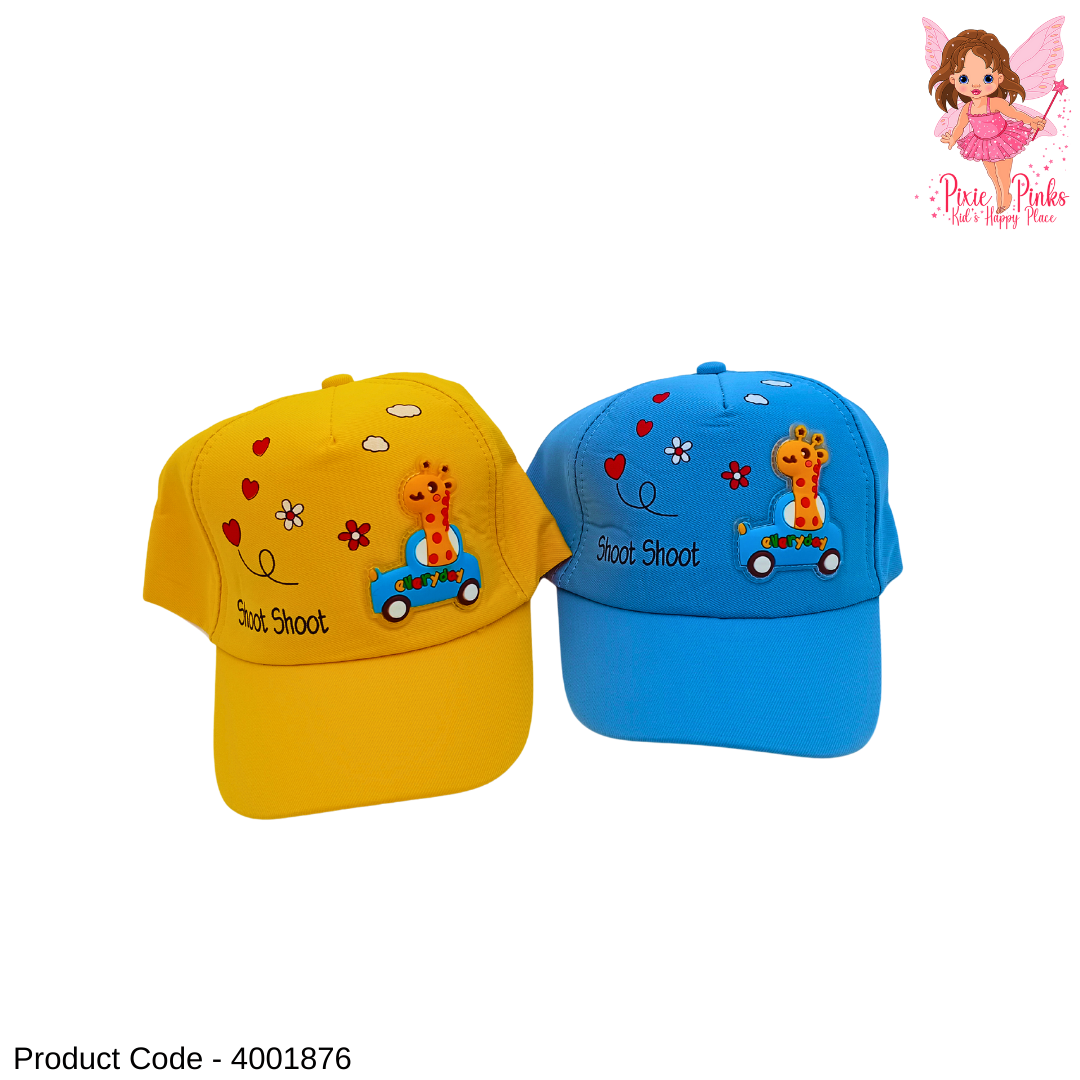 Kids Giraffe Cartoon Cap | Adjustable Cute Animal Baseball Cap for Toddlers & Kids
