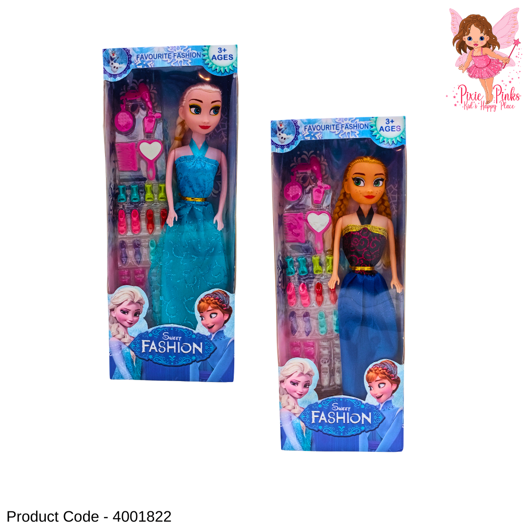 Frozen Fashion Fiesta – Deluxe Dress-Up Doll & Clothing Change Accessory Set (Age 3+)
