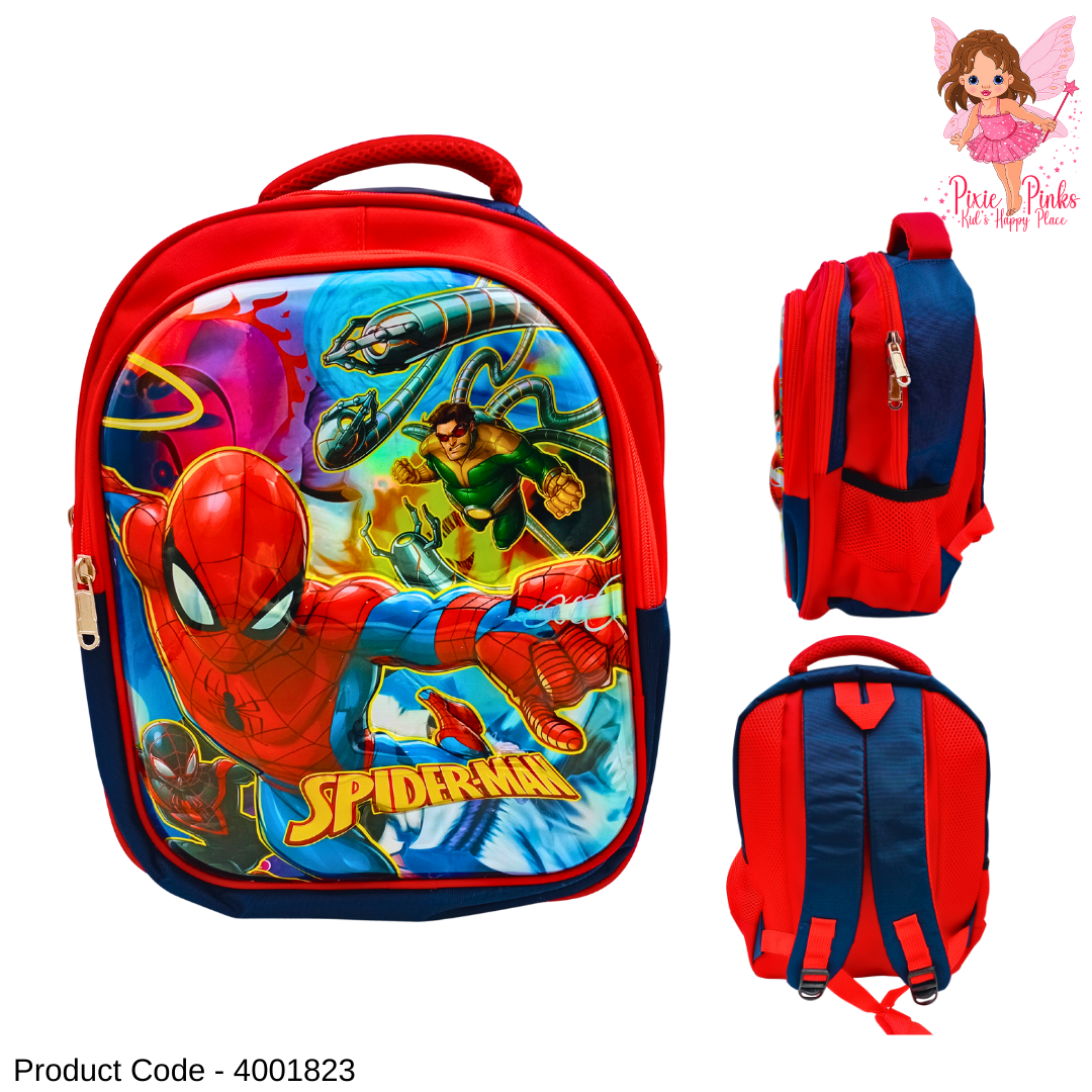 Spiderman Hero Power School Bag for Boys – Large, 3 compartments, Durable & Spacious (Grade 3–5)