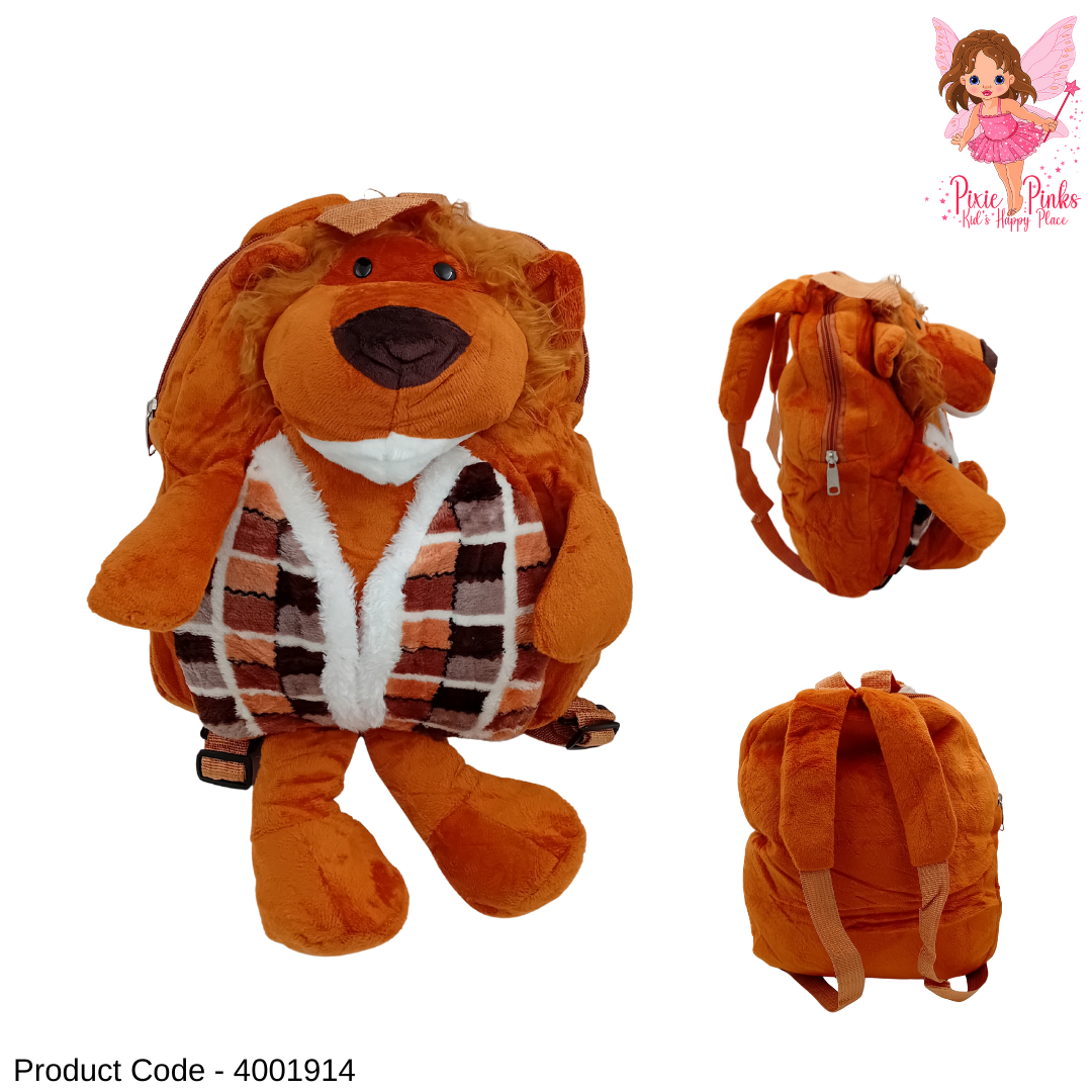 Cute Lion Backpack for Kids | Soft Plush Animal School Bag for Toddlers