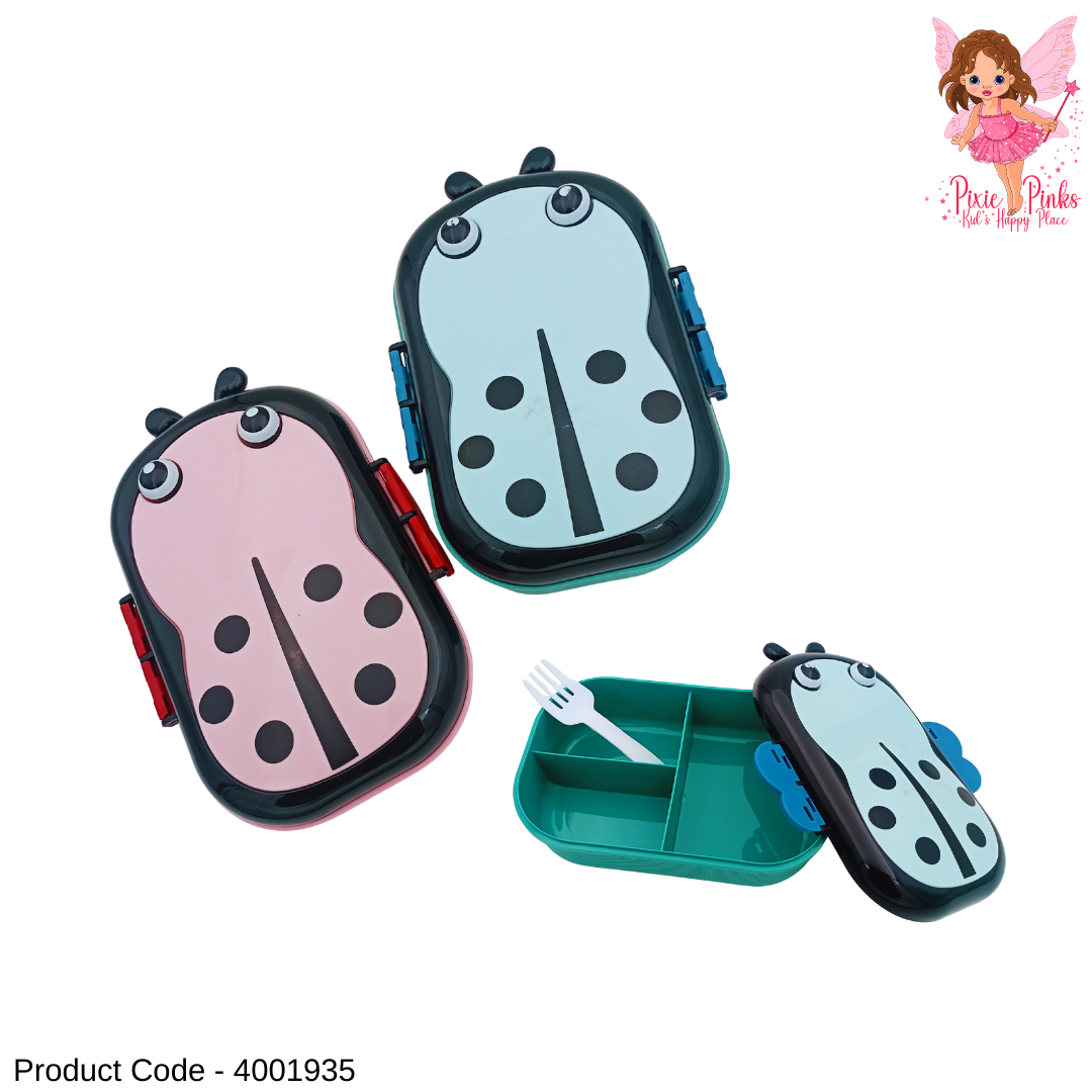 Ladybird Kids Lunch Box with Compartments & Fork