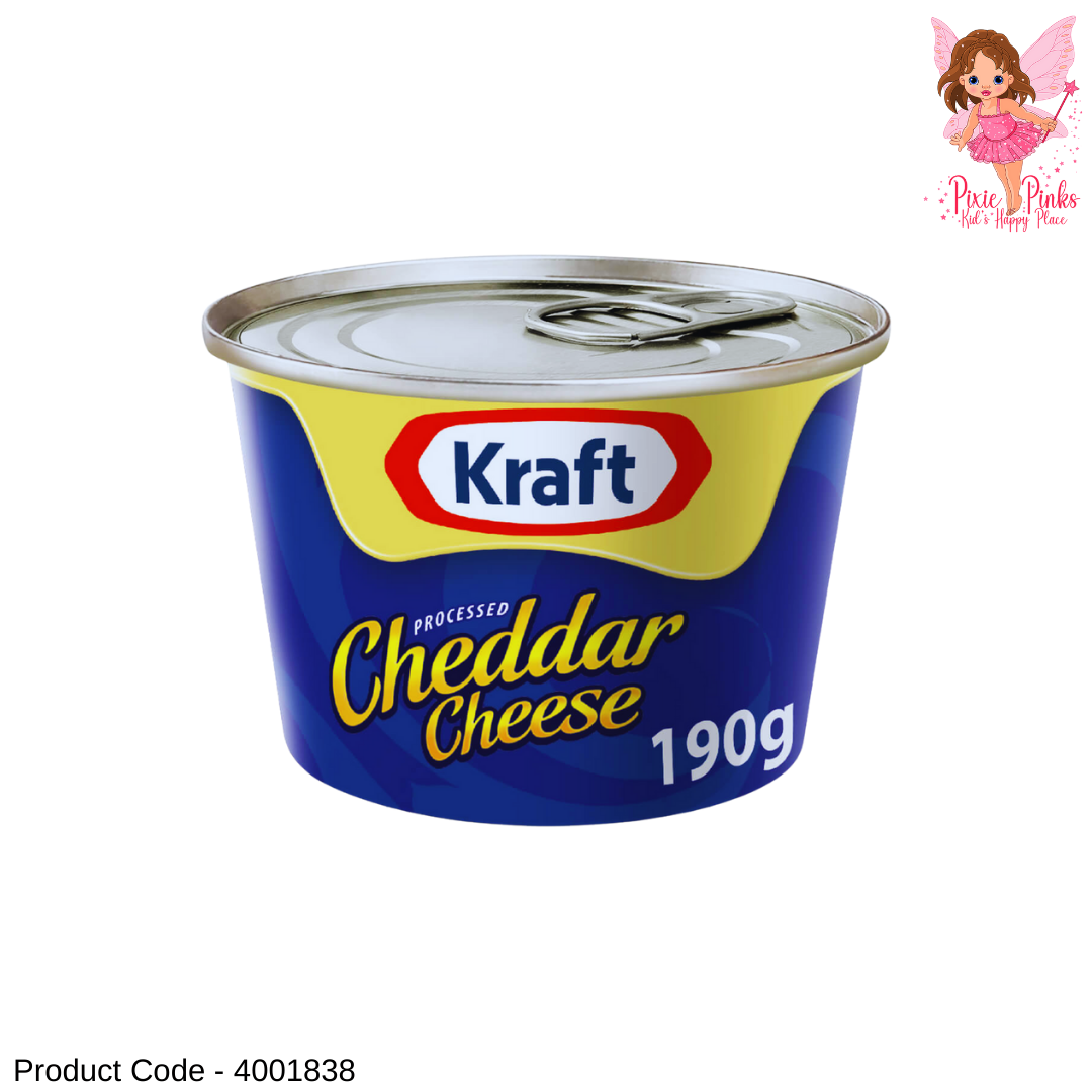 Kraft Cheddar Cheese Tin 190g – Rich, Creamy & Delicious Processed Cheese