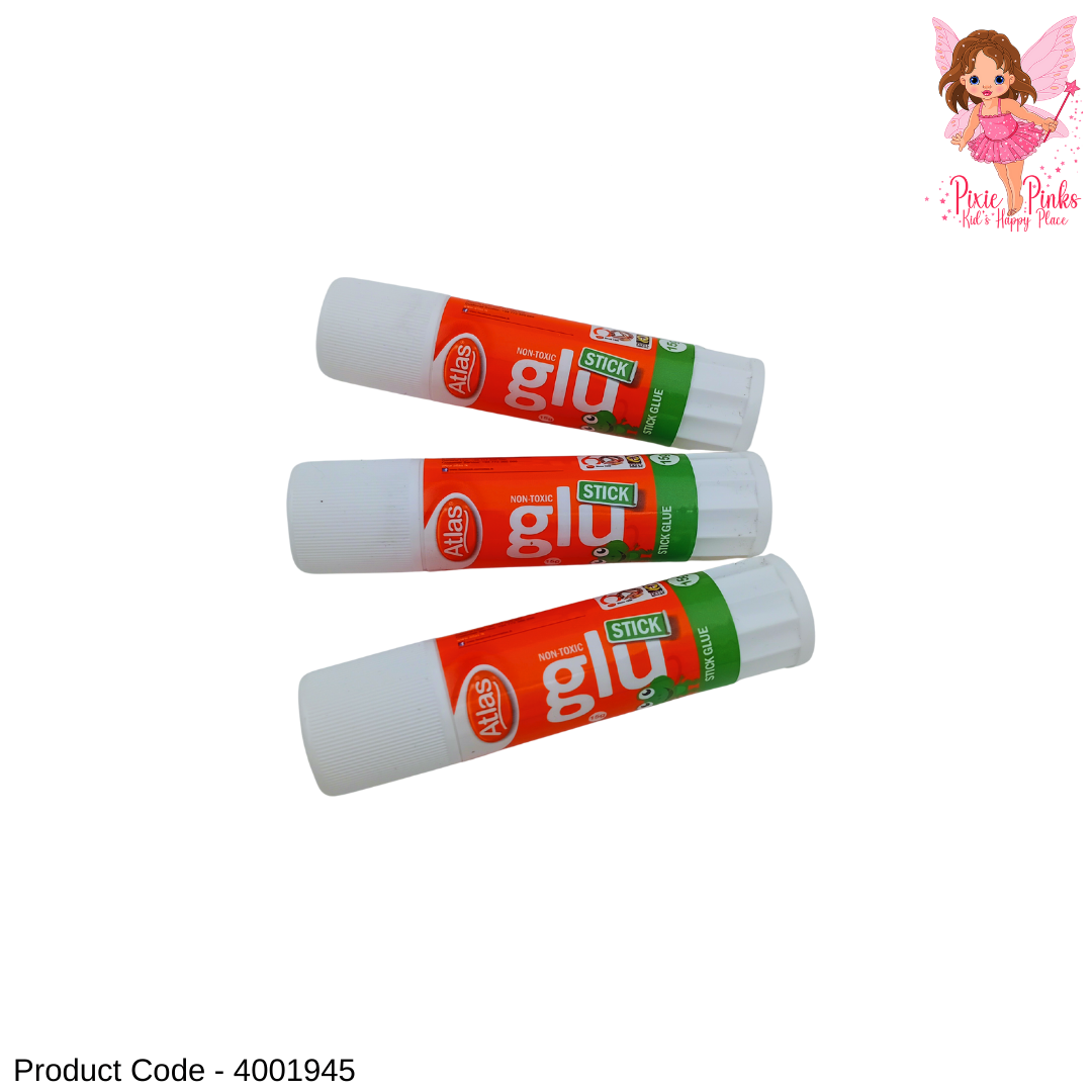 Atlas Non-Toxic Glue Stick 15g | Safe Paper Glue for Kids, School & Crafts