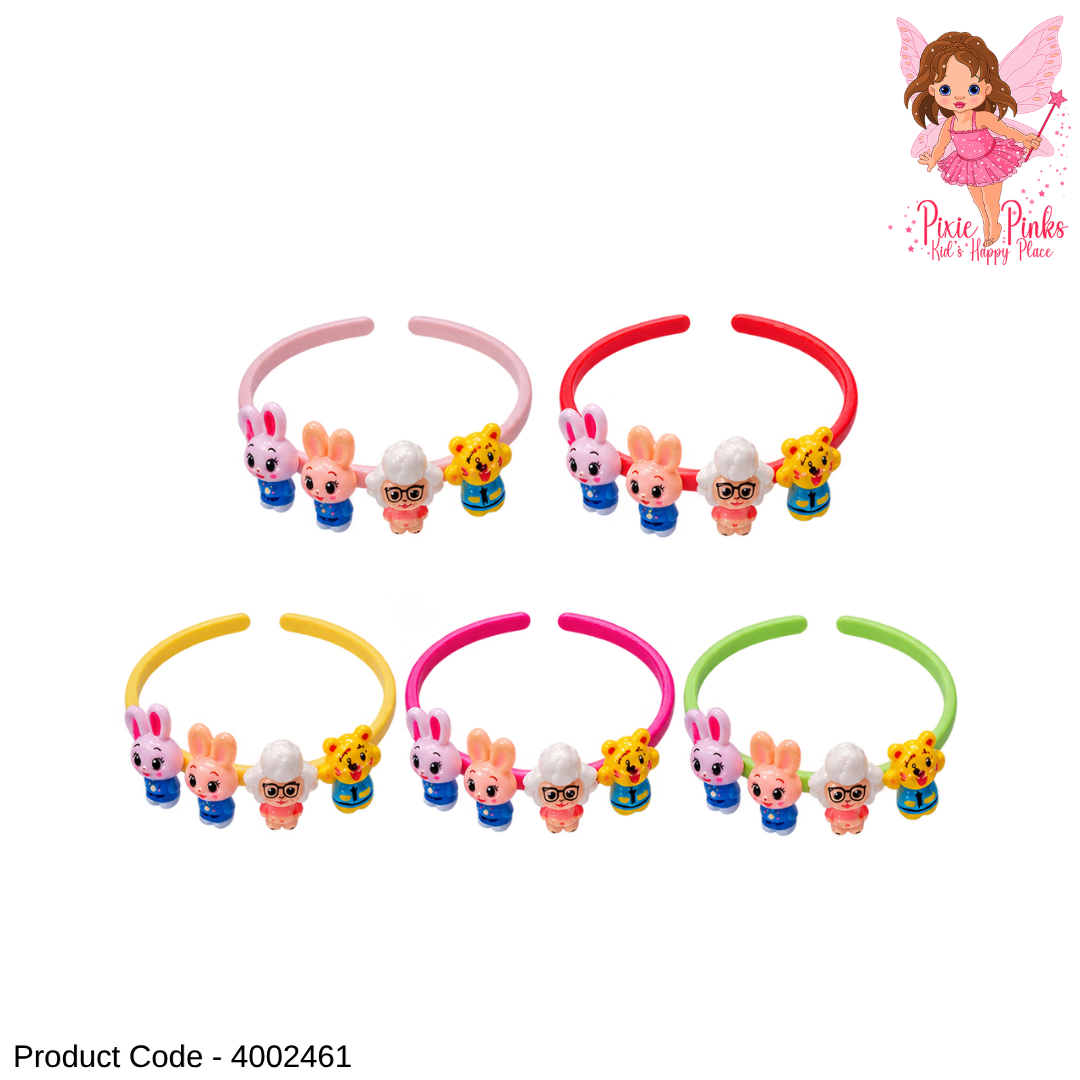 Colourful Cartoon Animal Headband for Girls โ Cute Character Hair Band for Kids | 1Pc