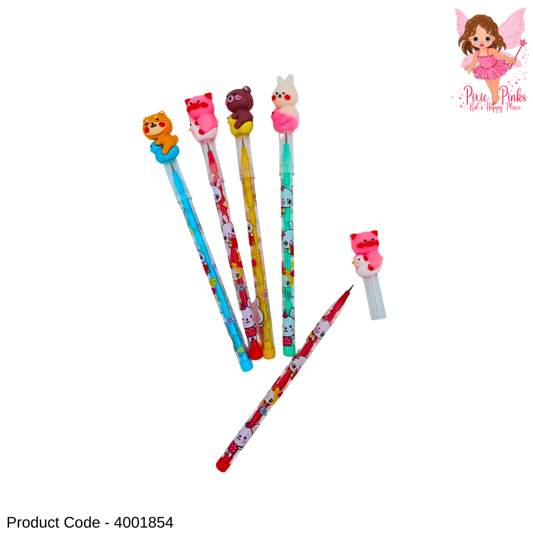 Cute Animal Interchangeable Pencil – Fun Multicolor Lead Pencil for Kids | 1pc
