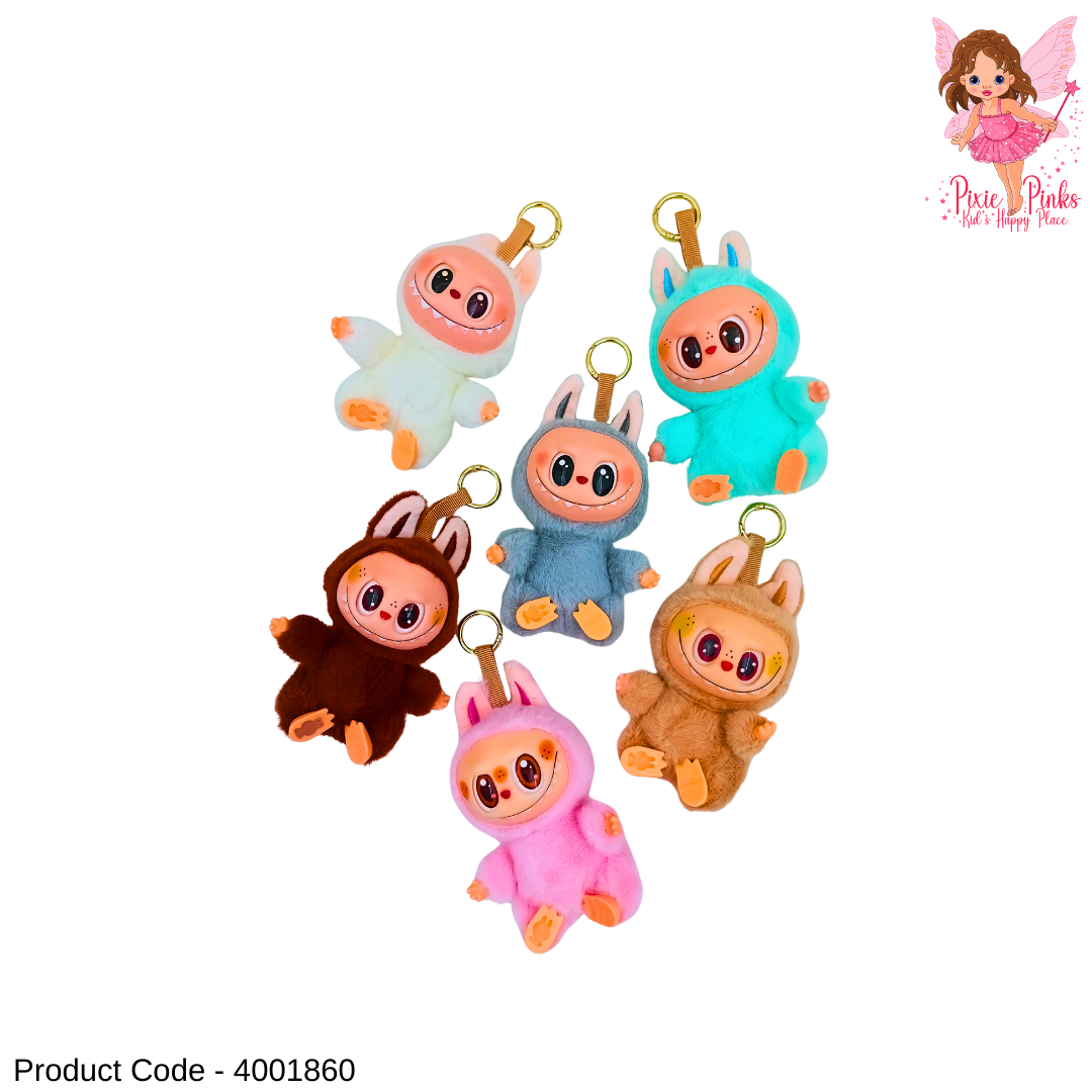 Trendy Cute Labubu Plush Key Chain | Soft Mini Doll Keyring for Bags, Keys & Backpacks