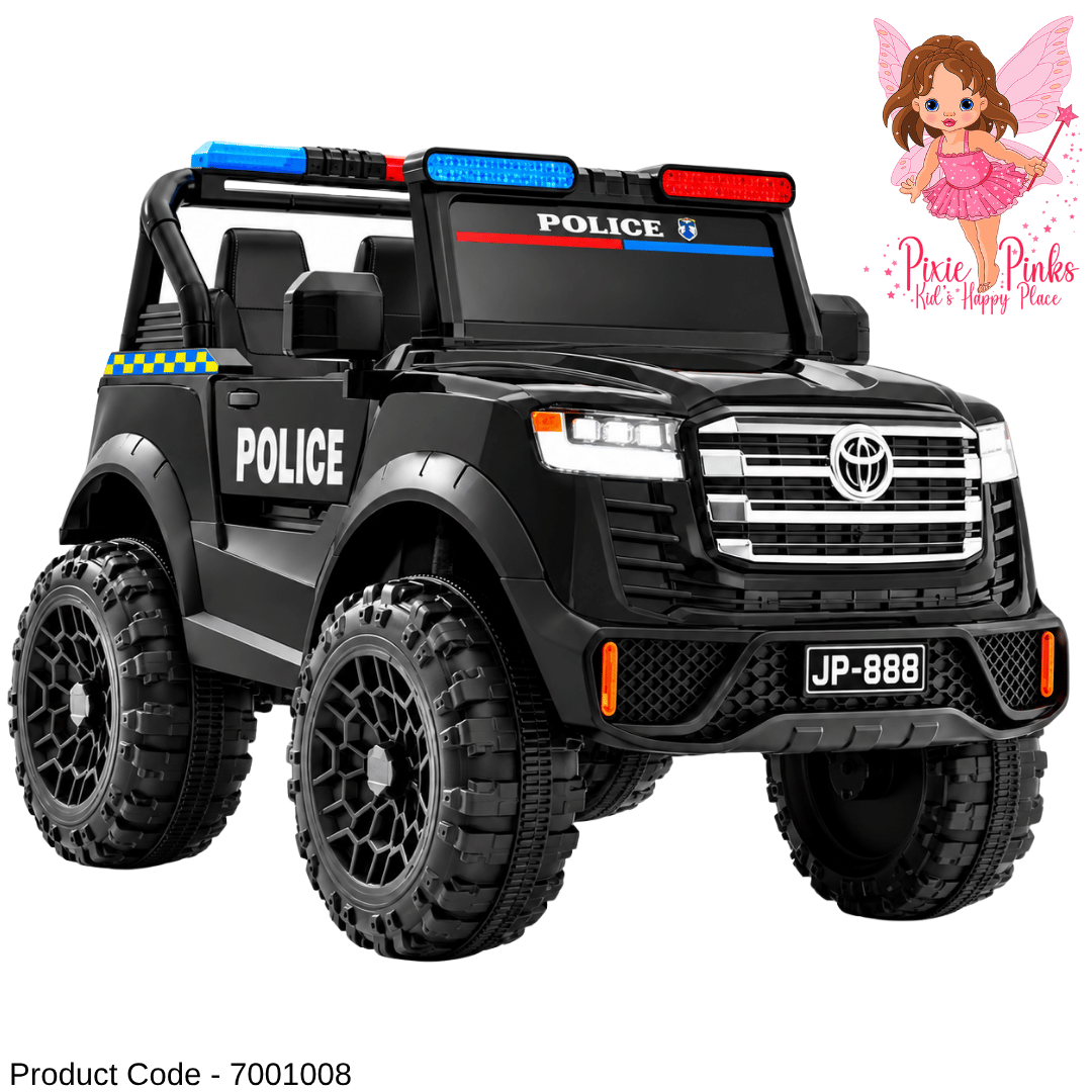 Kids 4 Motor Electric Police Jeep Ride-On Car with Remote Control & Bluetooth – BBL-MB0343