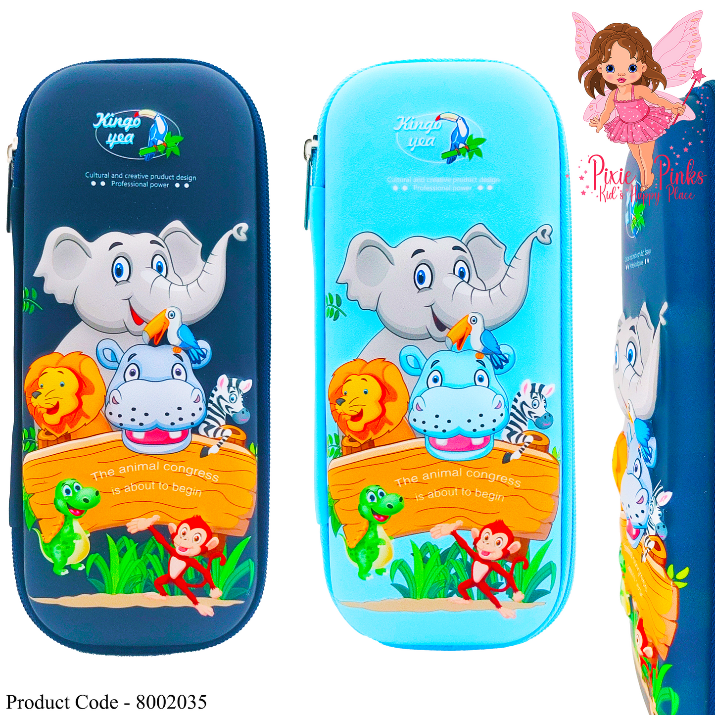 Roar 'n' Swing 3D Animal Congress Pencil Case