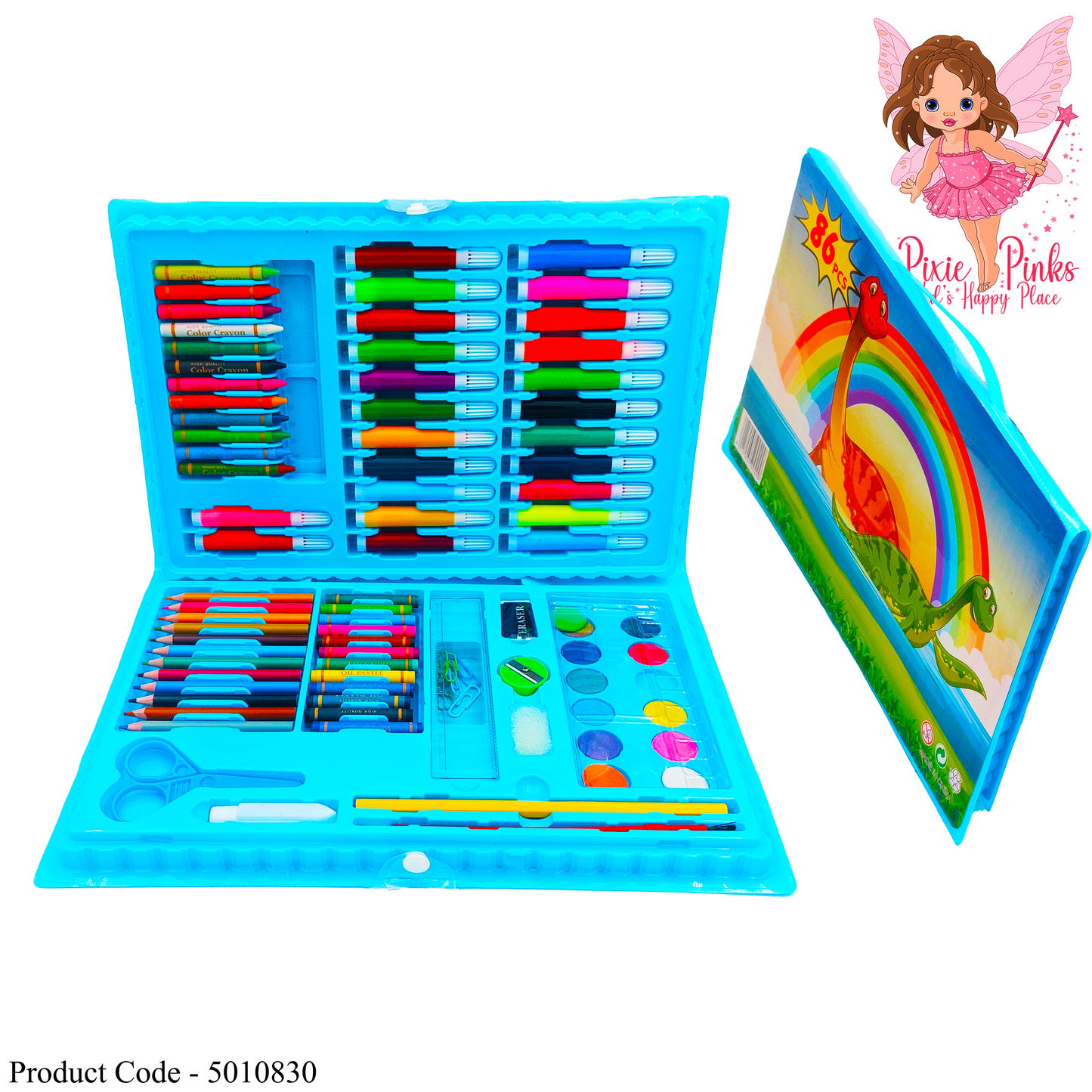 86 Piece Art Set for Kids - Blue