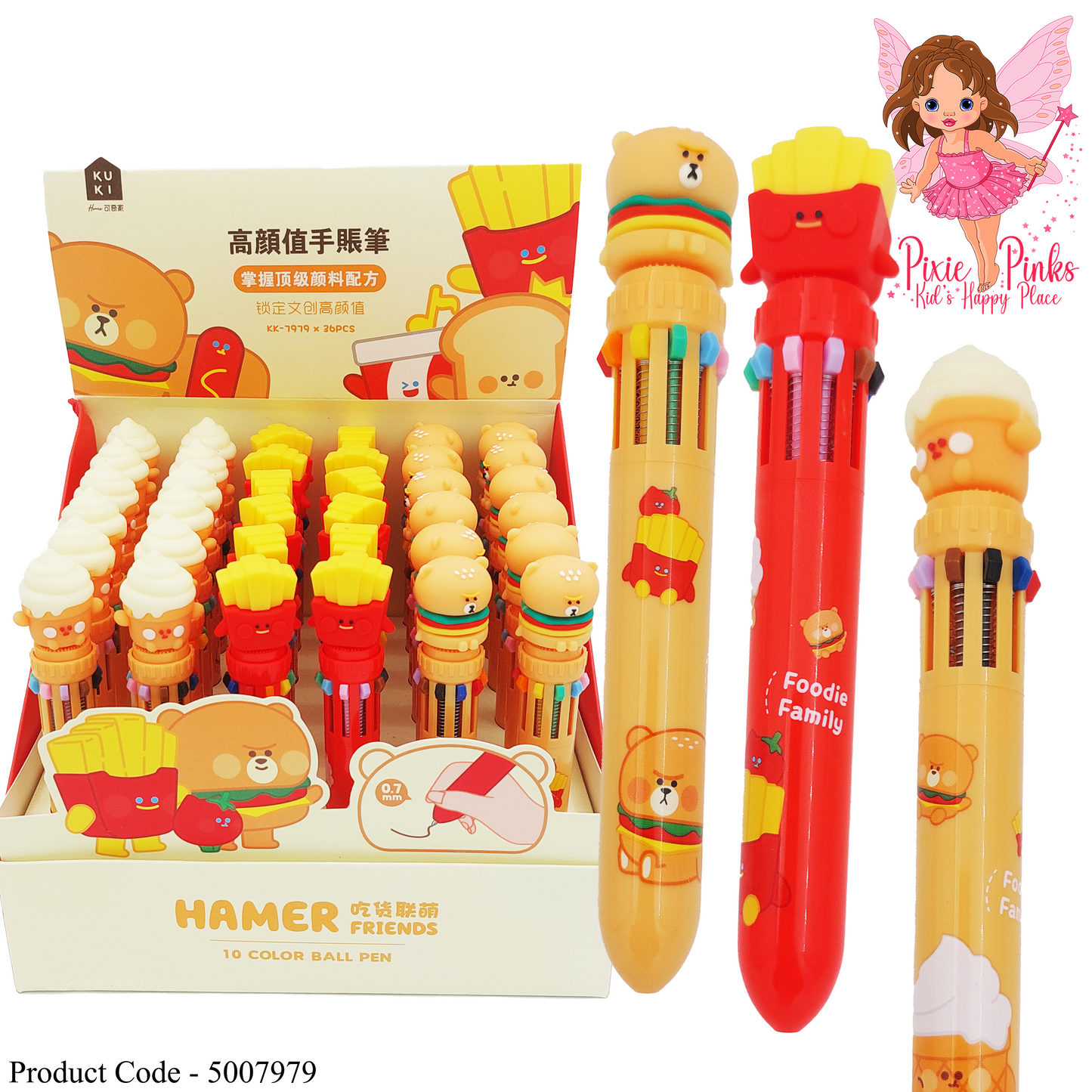 Bear Snack Ten Color Ballpoint Pen