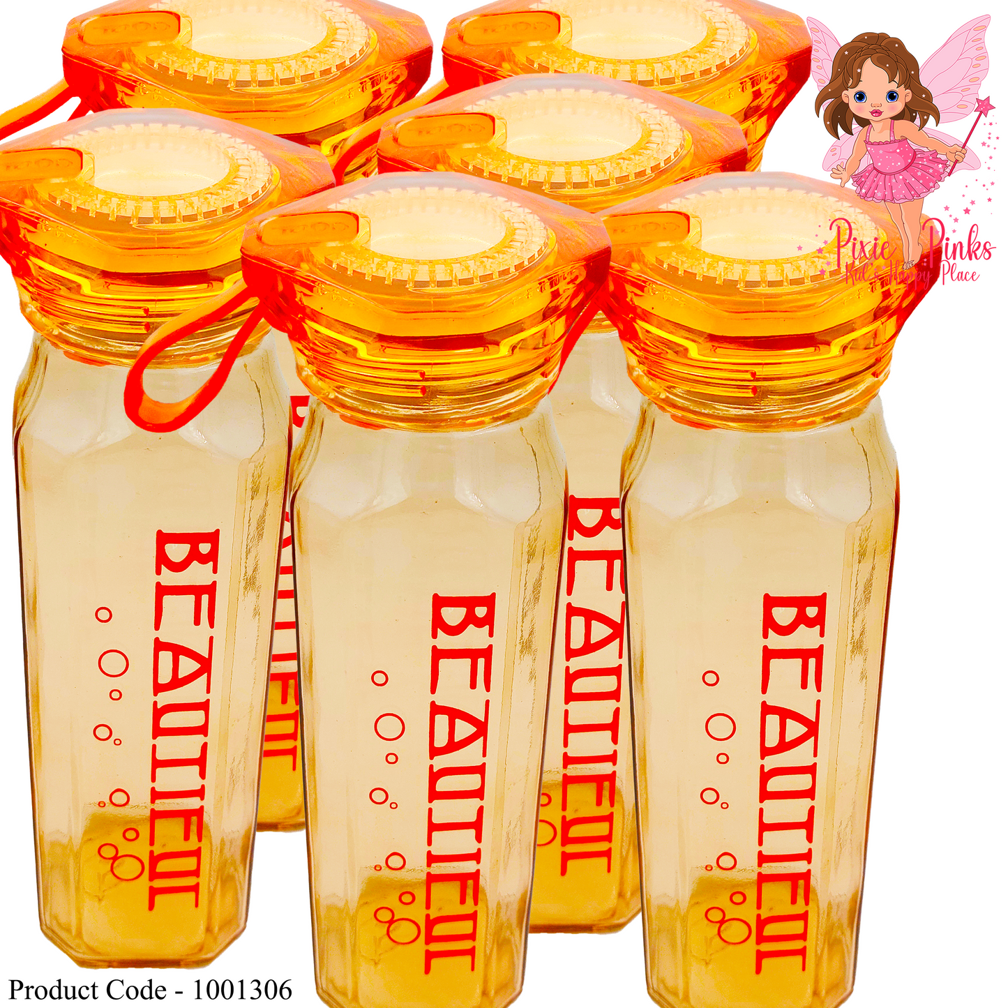 Amber Elegance Glass Bottle