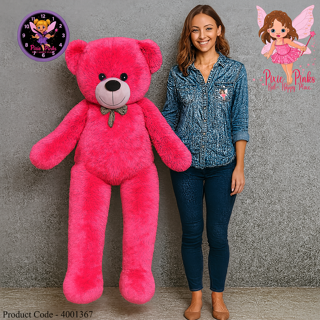 Pixie Pinks Giant Pink Teddy Bear – 5 Feet Hug Buddy