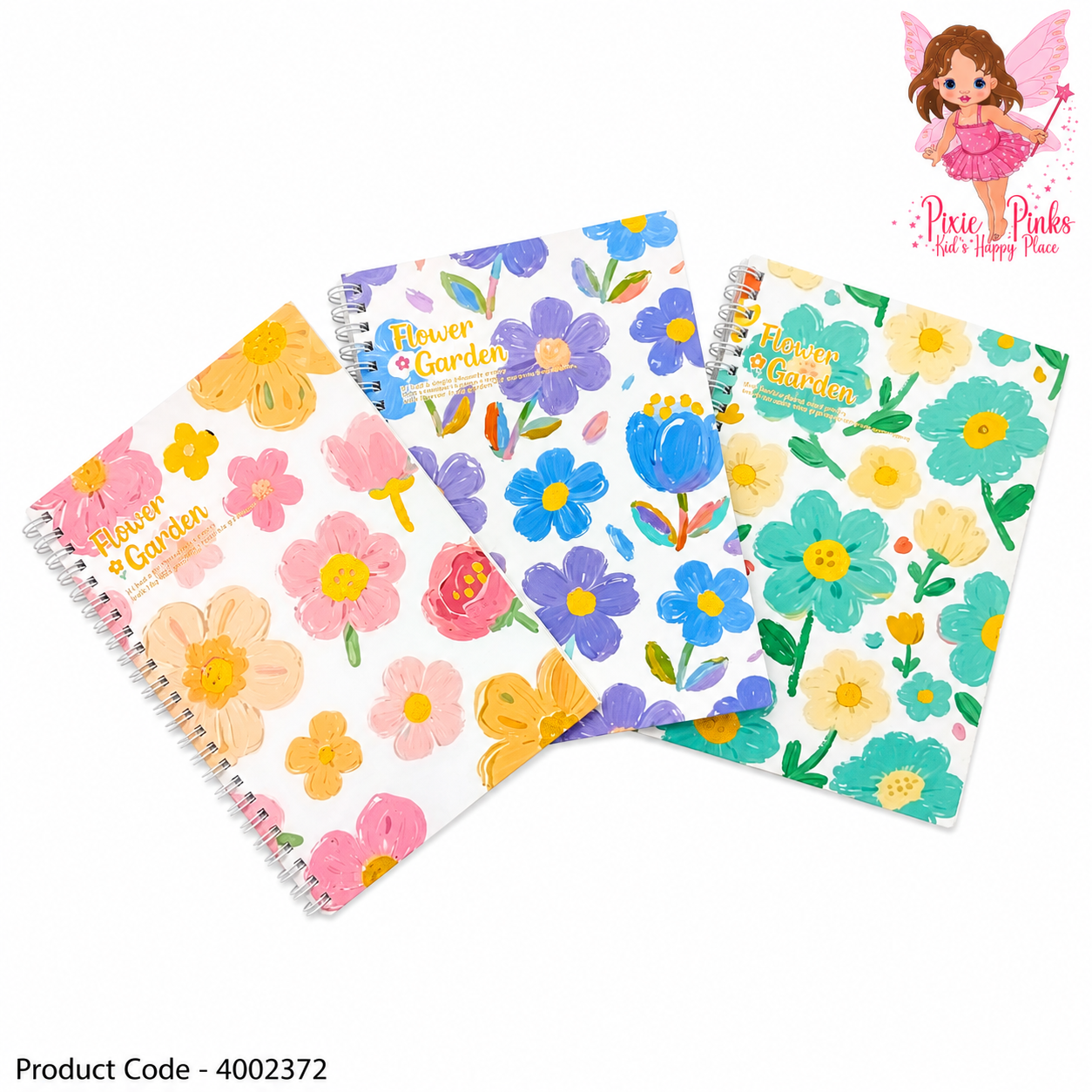 Cute Floral Spiral Notebook – Flower Garden Notebook for Girls, Students, Journaling, School Notes & Creative Writing