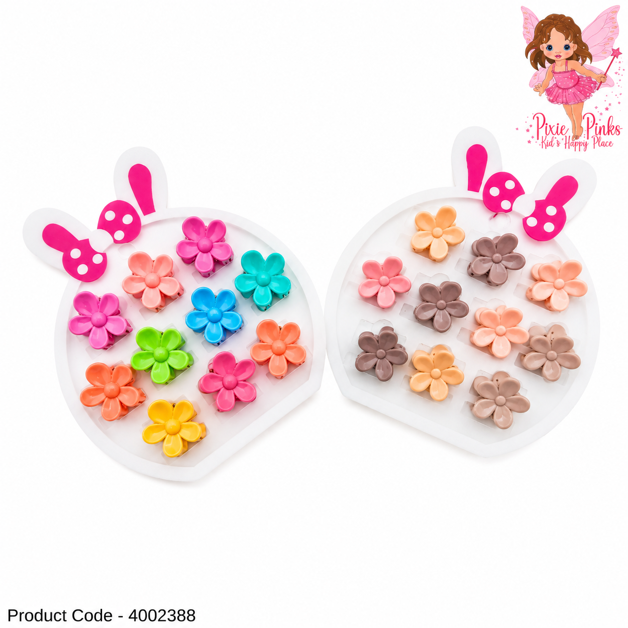 10-Piece Colorful Floral Hair Clips Set for Girls – Cute Flower Mini Hair Claw Clips | Pastel Hair Accessories Collection