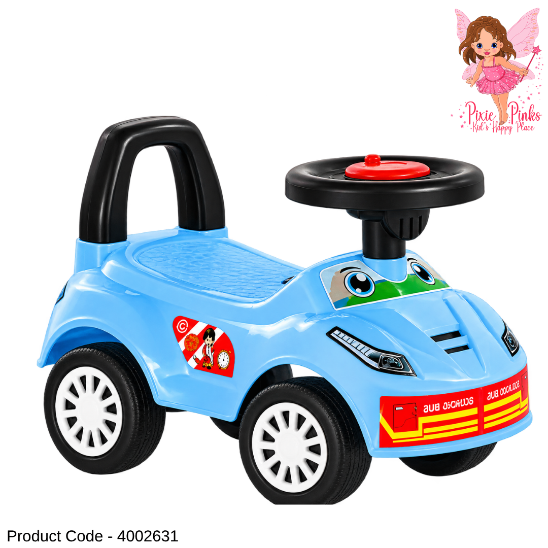 1Pc Kids Mybestie Ride-On Push Car with Music & Lights β Toddler Toy Car β Pink, Red & Blue β 50 Γ 24 Γ 40