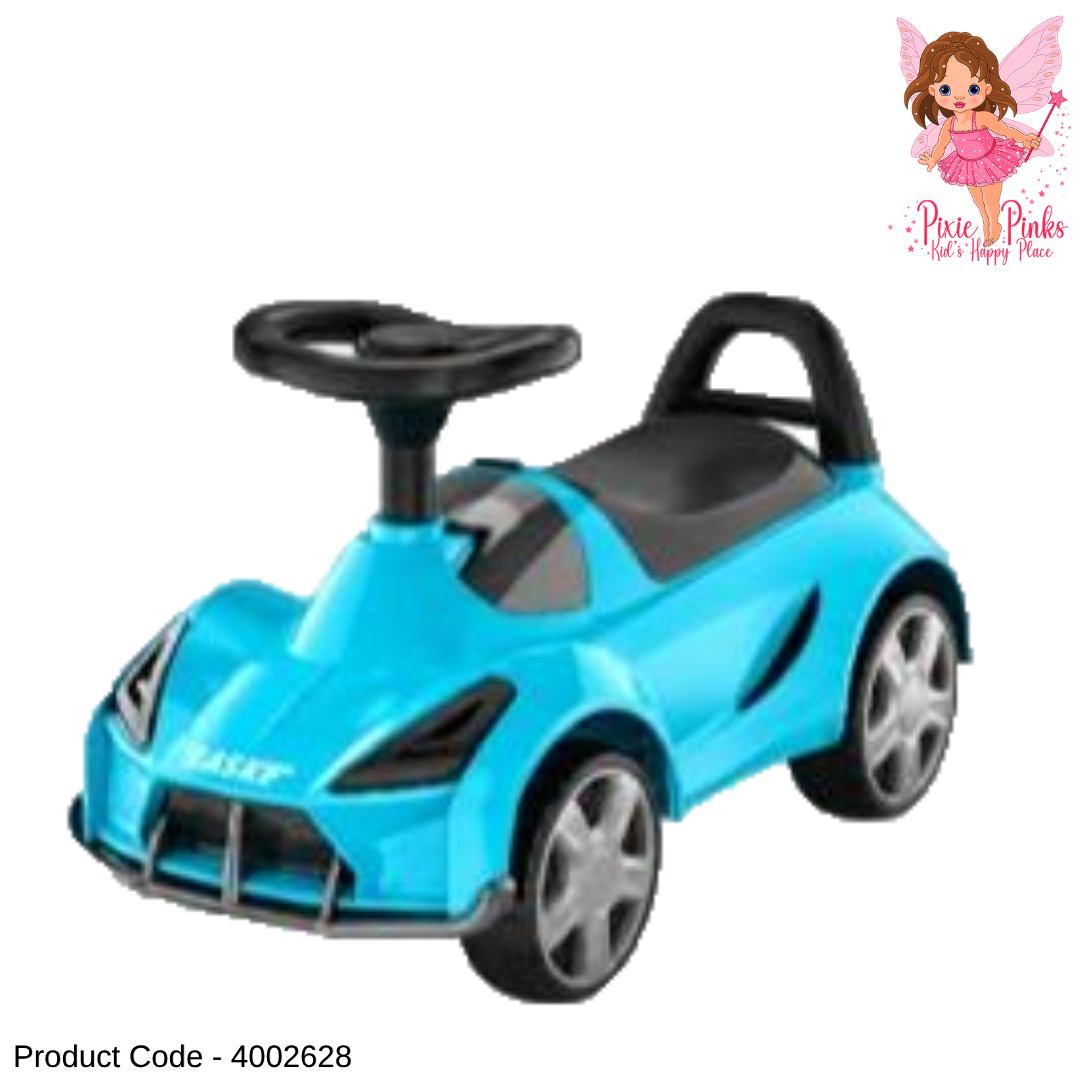 1Pc Kids Little Racer Ride-On Push Car with Music & Lights β Baby Toy Car for Toddlers β Pink, Orange, Blue & Yellow