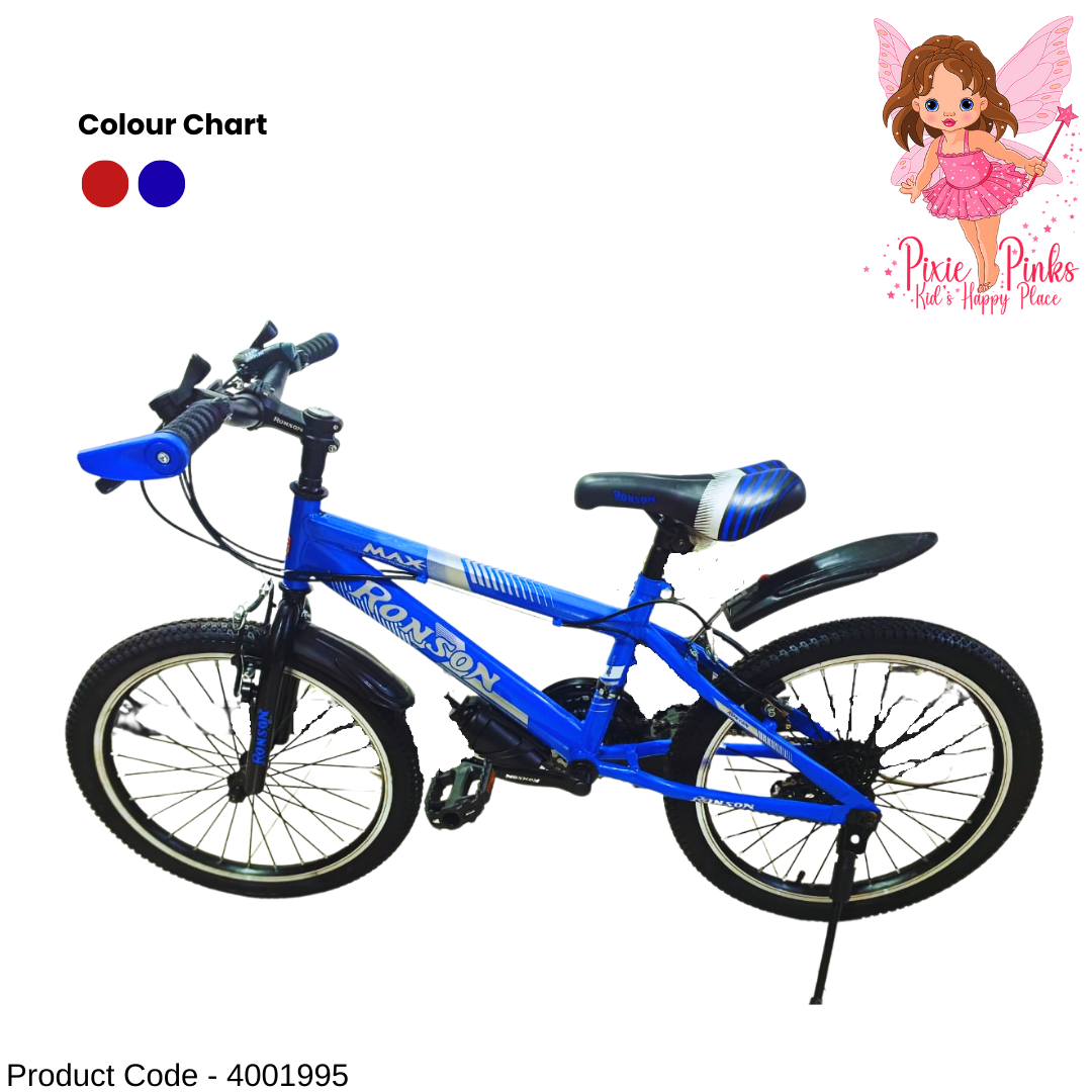 MAX 20-Inch Kids Bicycle with Alloy Double Wall Rims – Stylish Bicycles - Blue Frame