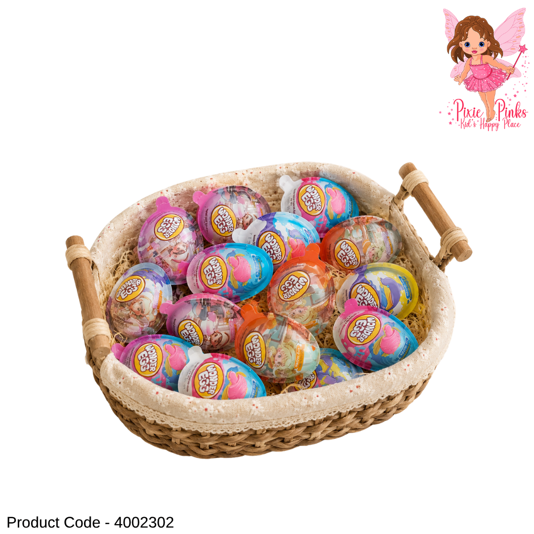 1PC Wonder Egg Chocolate Flavoured Cream with Biscuits – Kids Surprise Egg Snack with Toy Inside