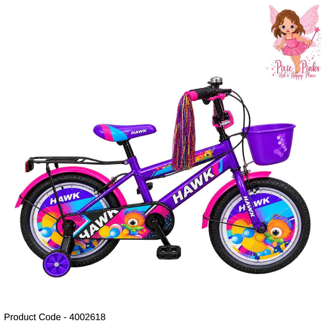Tomahawk Boys Bicycle 12" / 16" / 20" – Kids Bicycle with Front Basket, Rear Carrier & Guide Wheels
