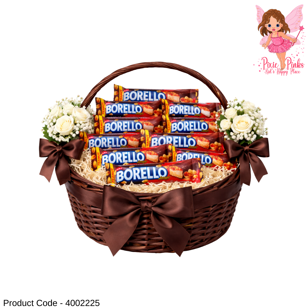 Borello Amigo Peanut & Caramel Filled Chocolate Bar 27g – Creamy Nougat Snack (1pc)