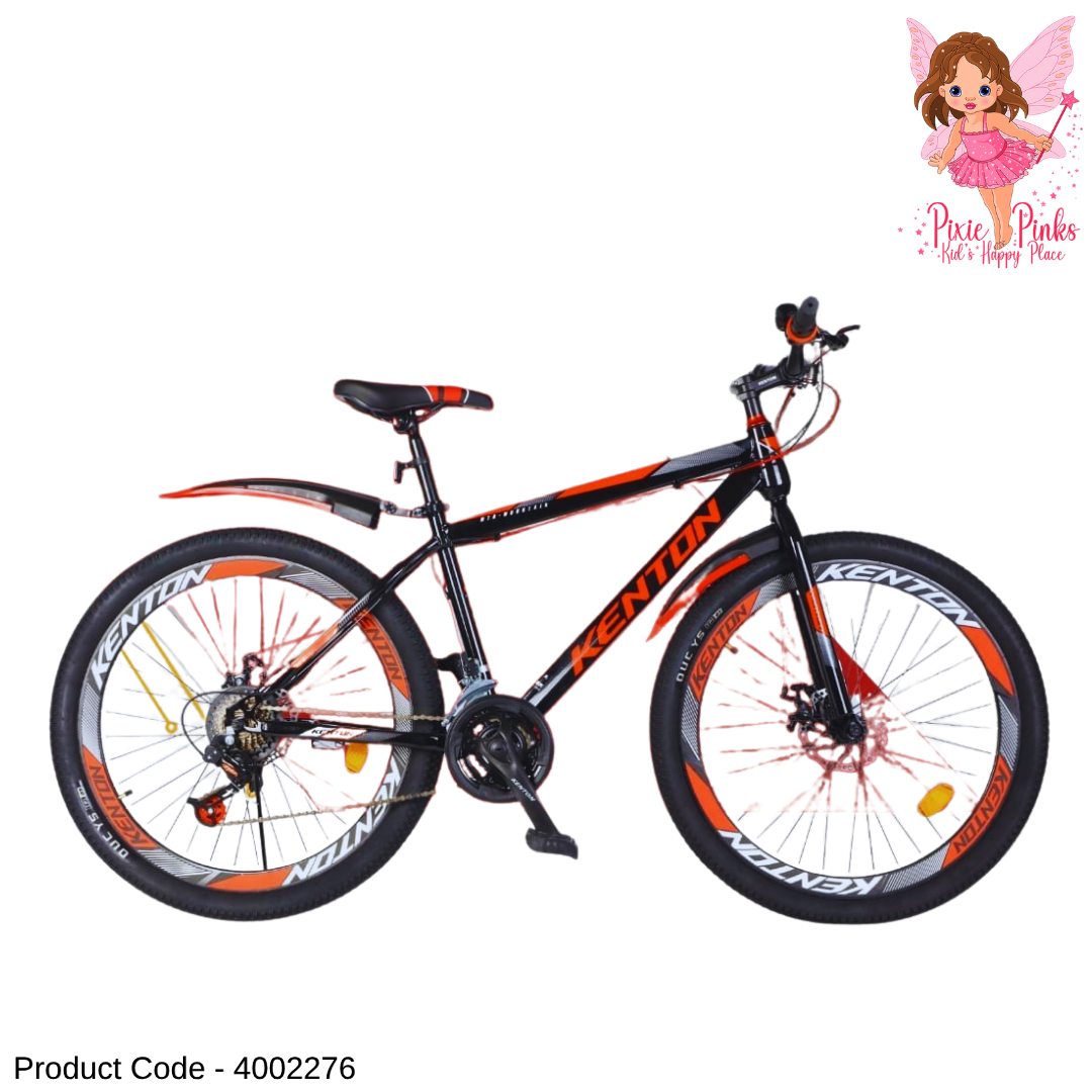 Kenton Vibe 26" Gear Bicycle with Dual Disc Brakes – 18 Speed Mountain Bike for City & Off-Road Riding