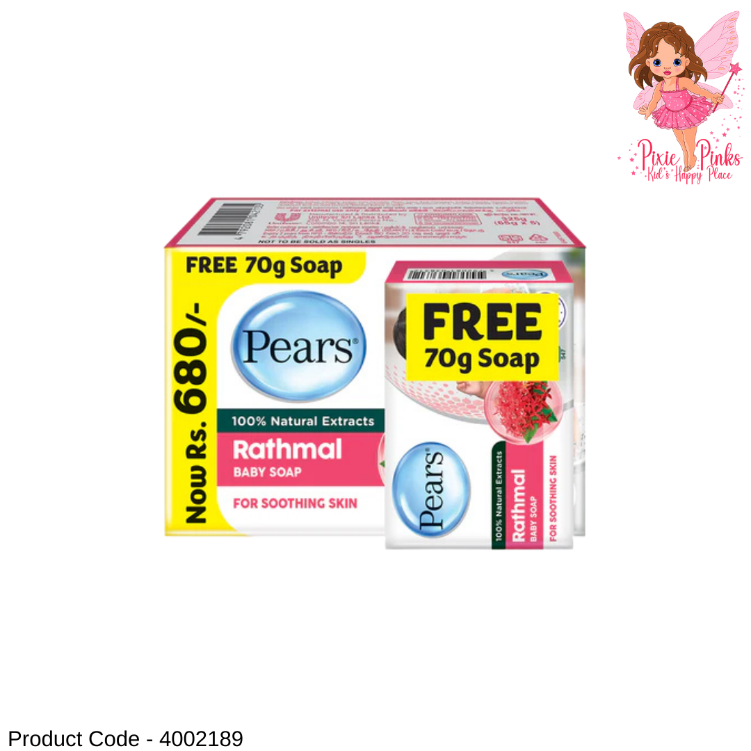 Pears Naturals Rathmal Baby Soap Multipack 325g + FREE 70g Soap