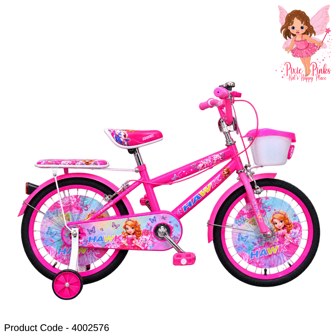 Tomahawk Princess 20-Inch Girls Bicycle – Kids Bike with Training Wheels, Basket & 5-Year Warranty