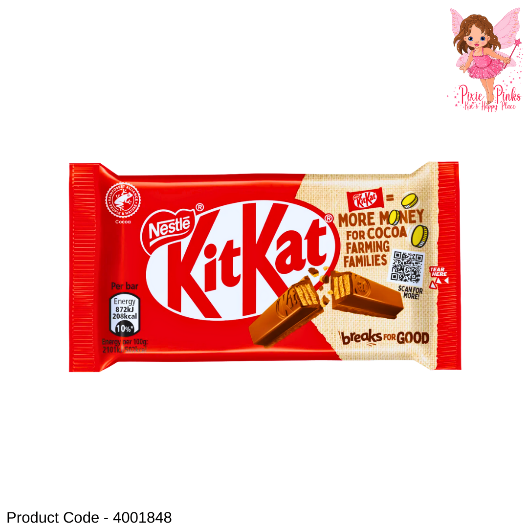 Nestlé KitKat UK 4 Finger Chocolate Bar – Crispy Wafer Covered in Smooth Milk Chocolate
