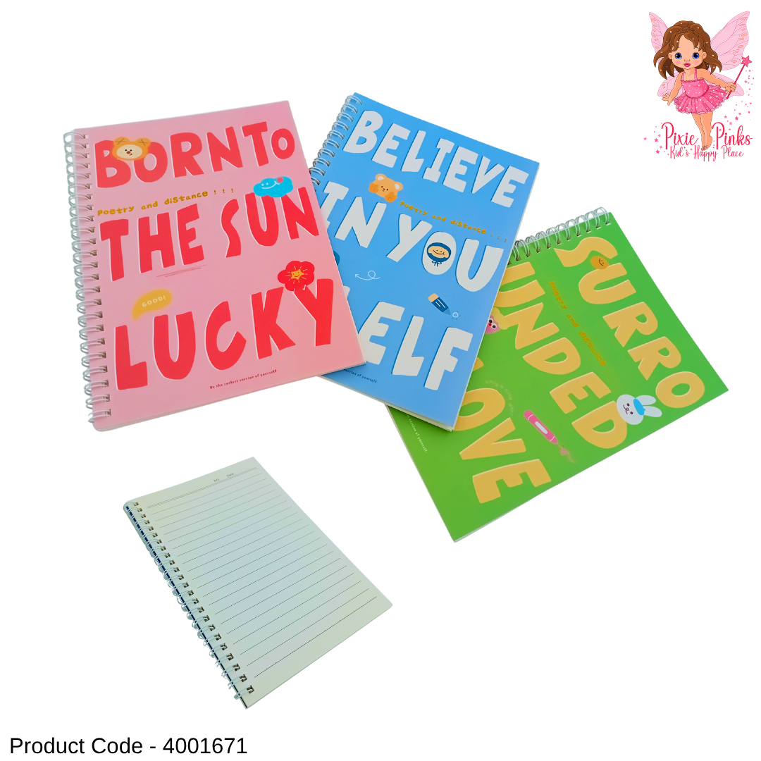 Cute A5 Spiral Notebook – Colorful Cover Design, 145×210mm