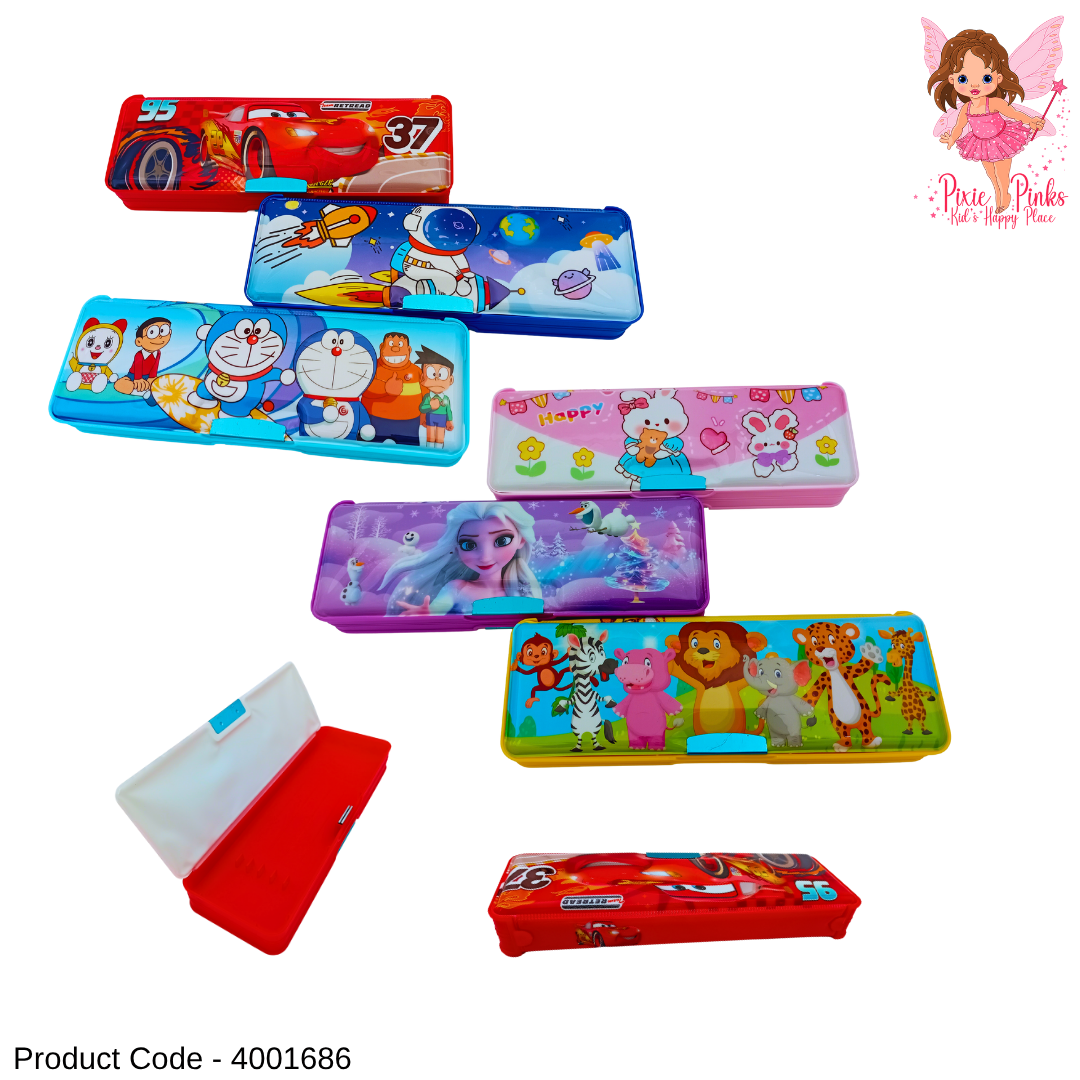 Cute Character Themed Pencil Box for Kids β Fun & Durable Stationery Case for Boys and Girls