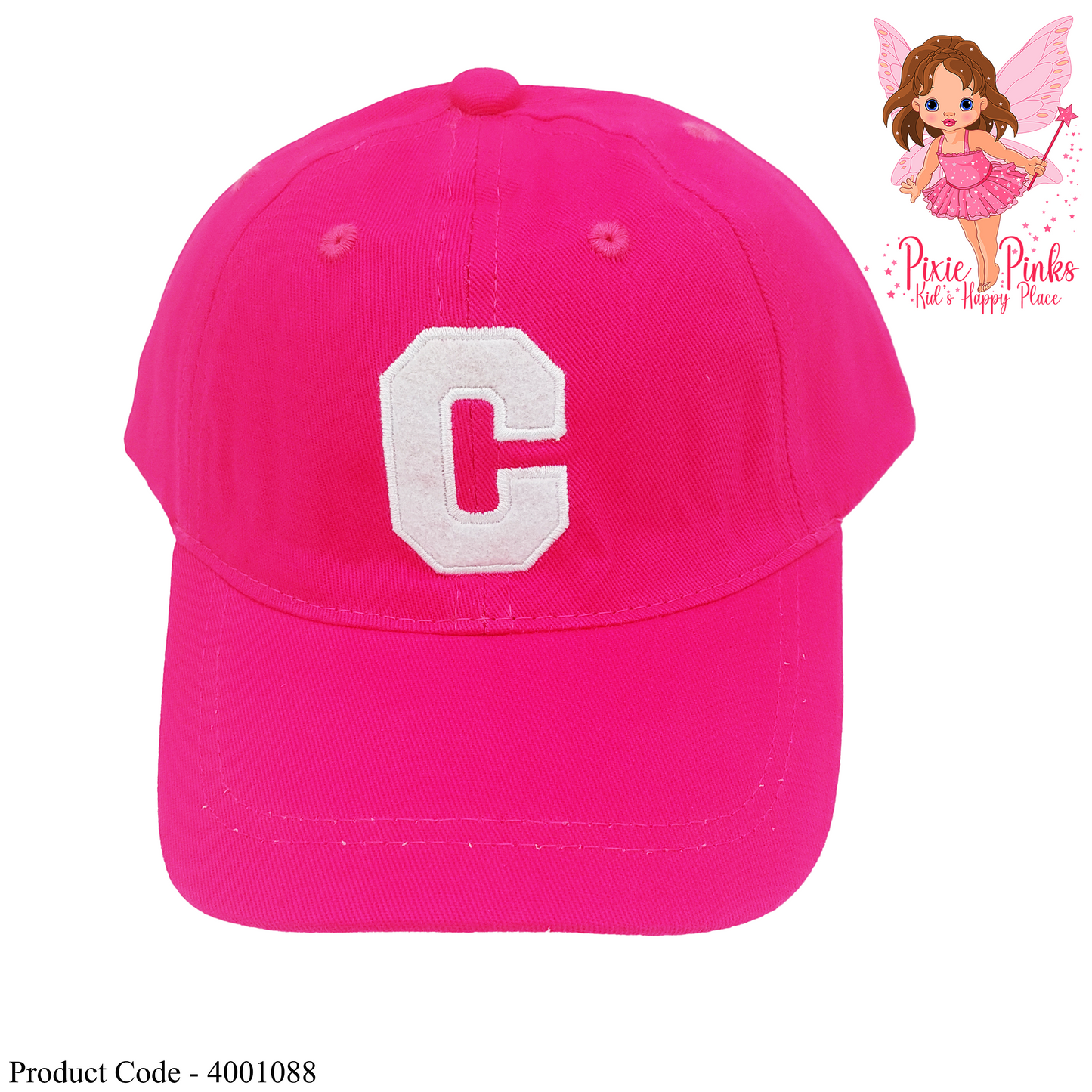 Pink Cap with Letter C